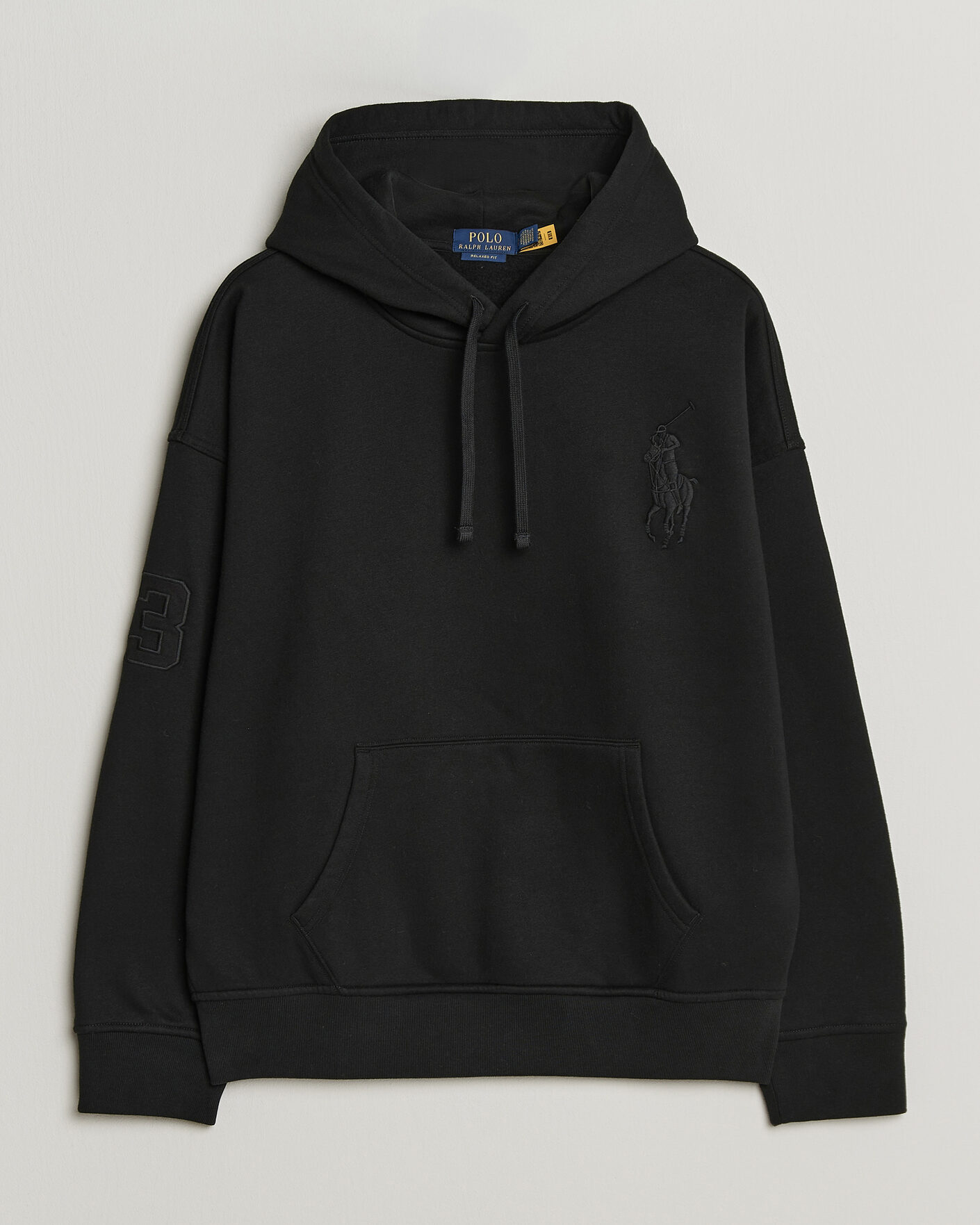Herre | Gensere | Polo Ralph Lauren | Heavy Weight Tonal Pony Hoodie Polo Black