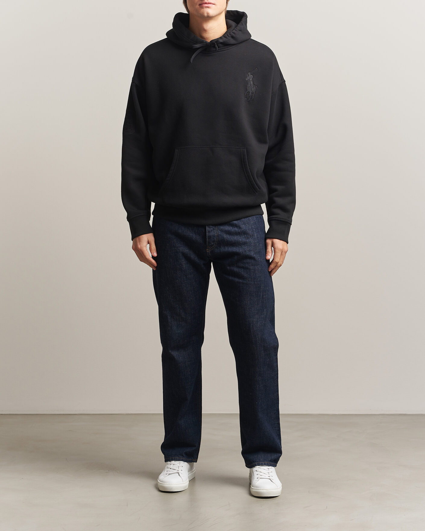 Herre | Gensere | Polo Ralph Lauren | Heavy Weight Tonal Pony Hoodie Polo Black