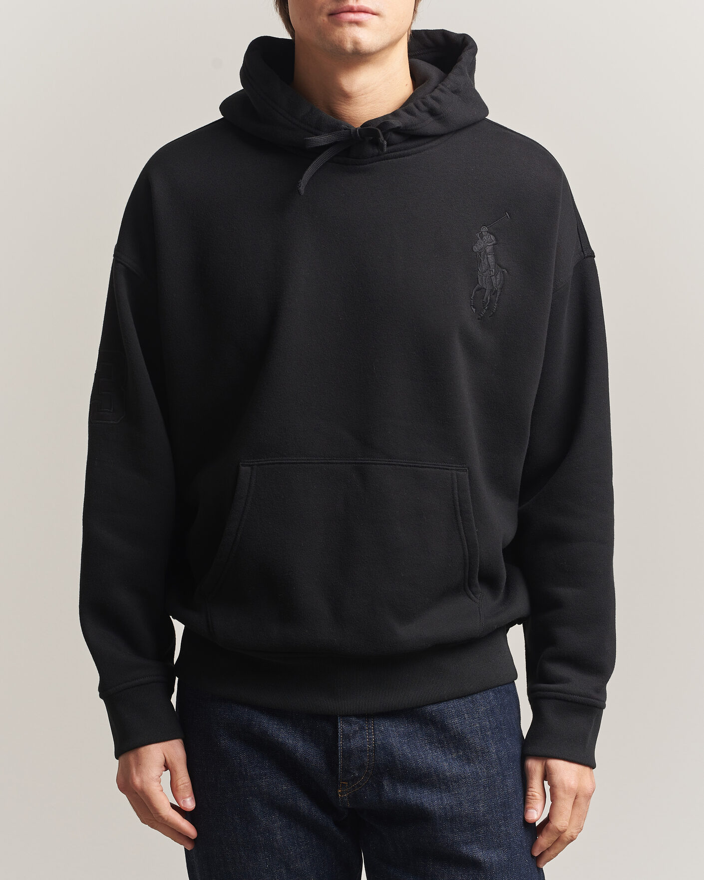 Herre | Gensere | Polo Ralph Lauren | Heavy Weight Tonal Pony Hoodie Polo Black