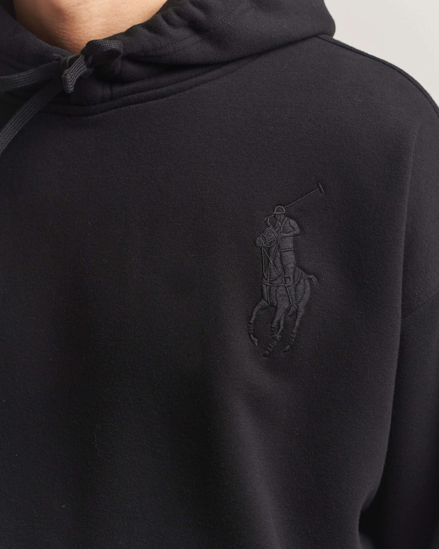 Herre | Gensere | Polo Ralph Lauren | Heavy Weight Tonal Pony Hoodie Polo Black