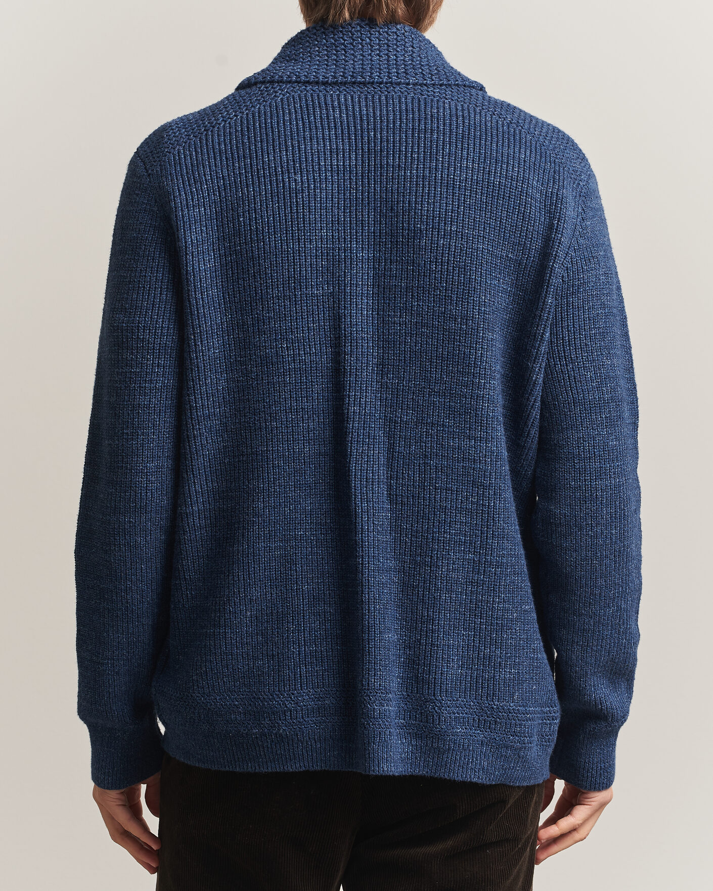 Herre | Gensere | Polo Ralph Lauren | Cotton Shawl Cardigan Blue Marl