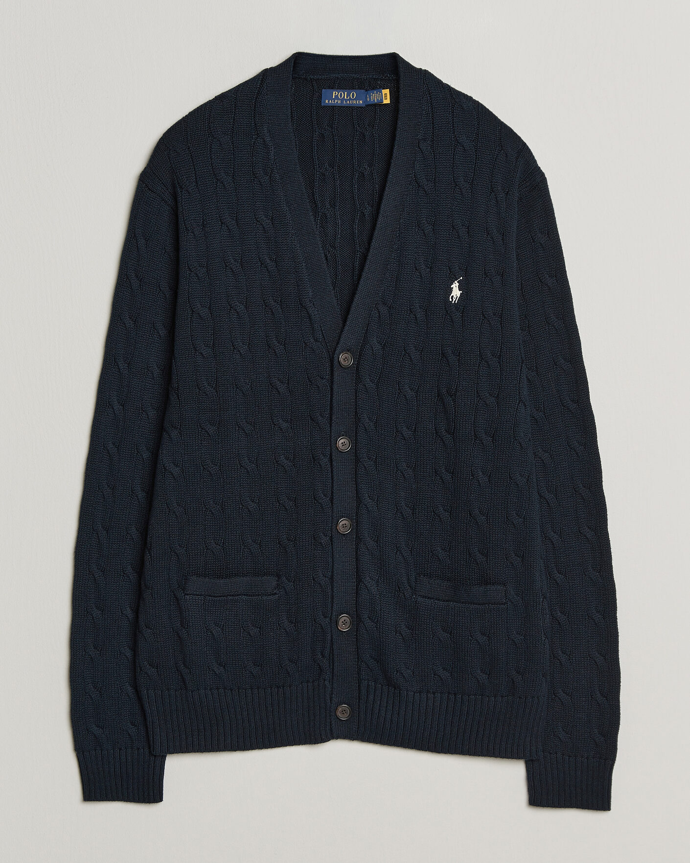 Herre | Gensere | Polo Ralph Lauren | Cotton Cable Cardigan Hunter Navy