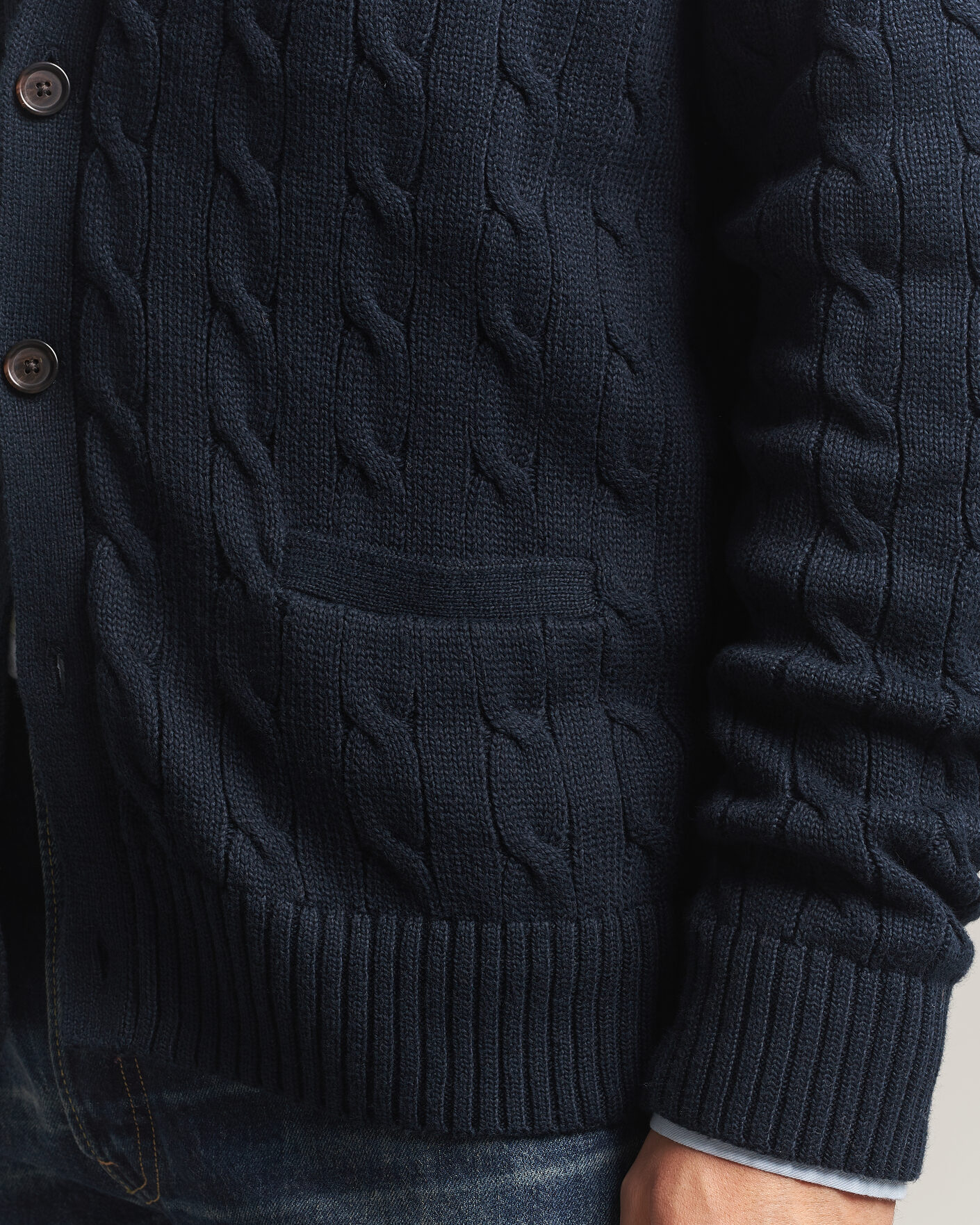 Herre | Gensere | Polo Ralph Lauren | Cotton Cable Cardigan Hunter Navy