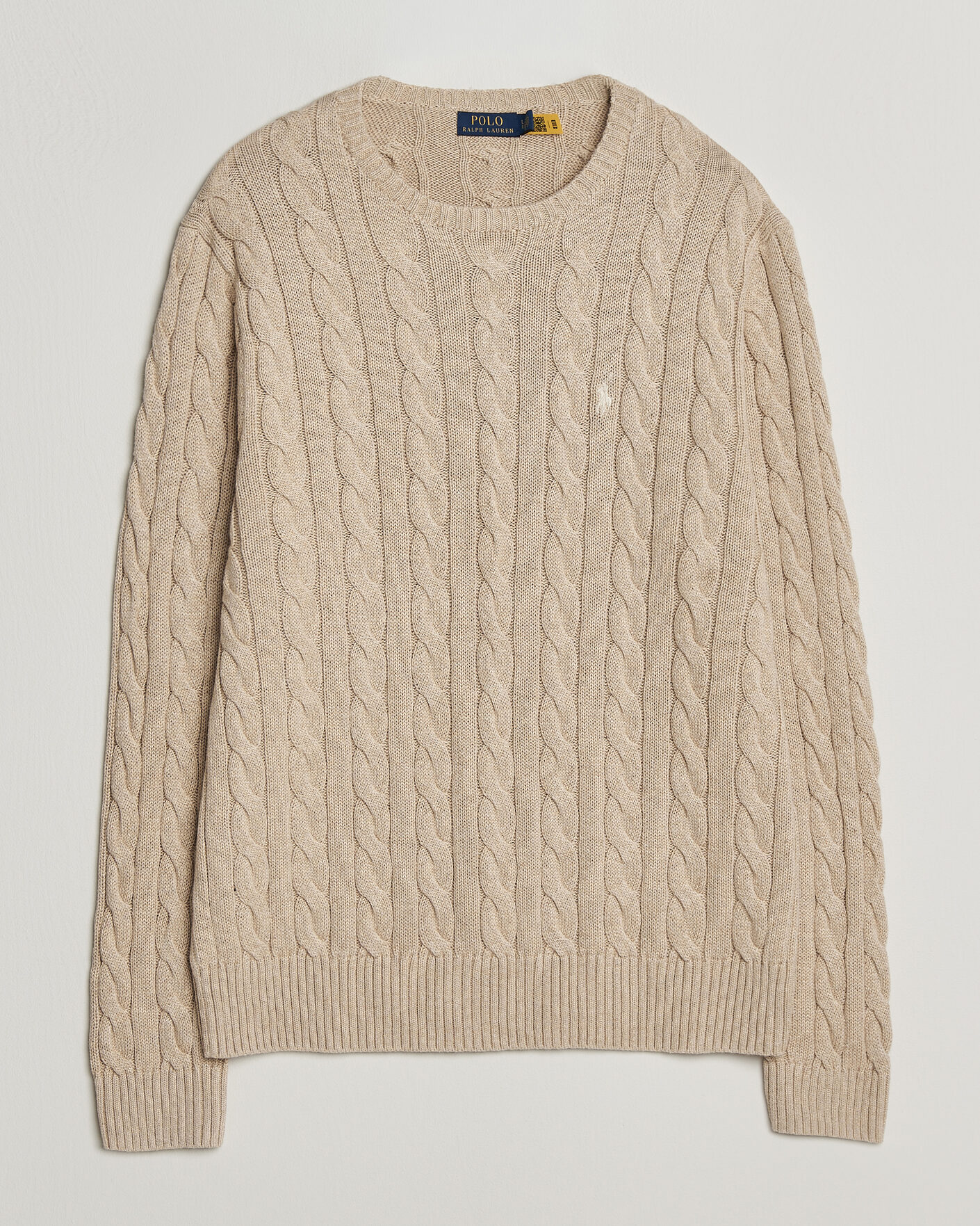 Herre | Gensere | Polo Ralph Lauren | Cotton Cable Pullover Jicama Brown Heather
