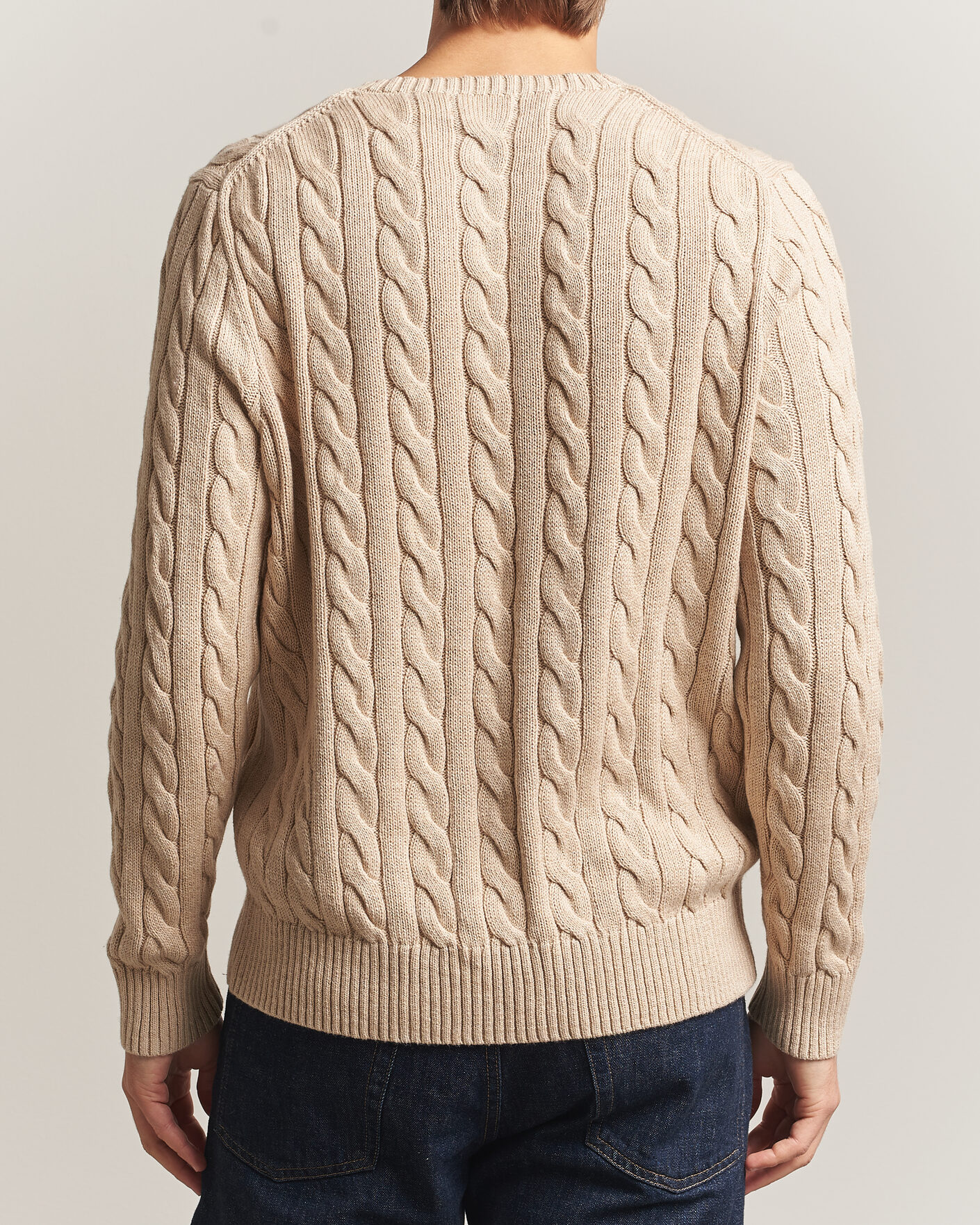 Herre | Gensere | Polo Ralph Lauren | Cotton Cable Pullover Jicama Brown Heather