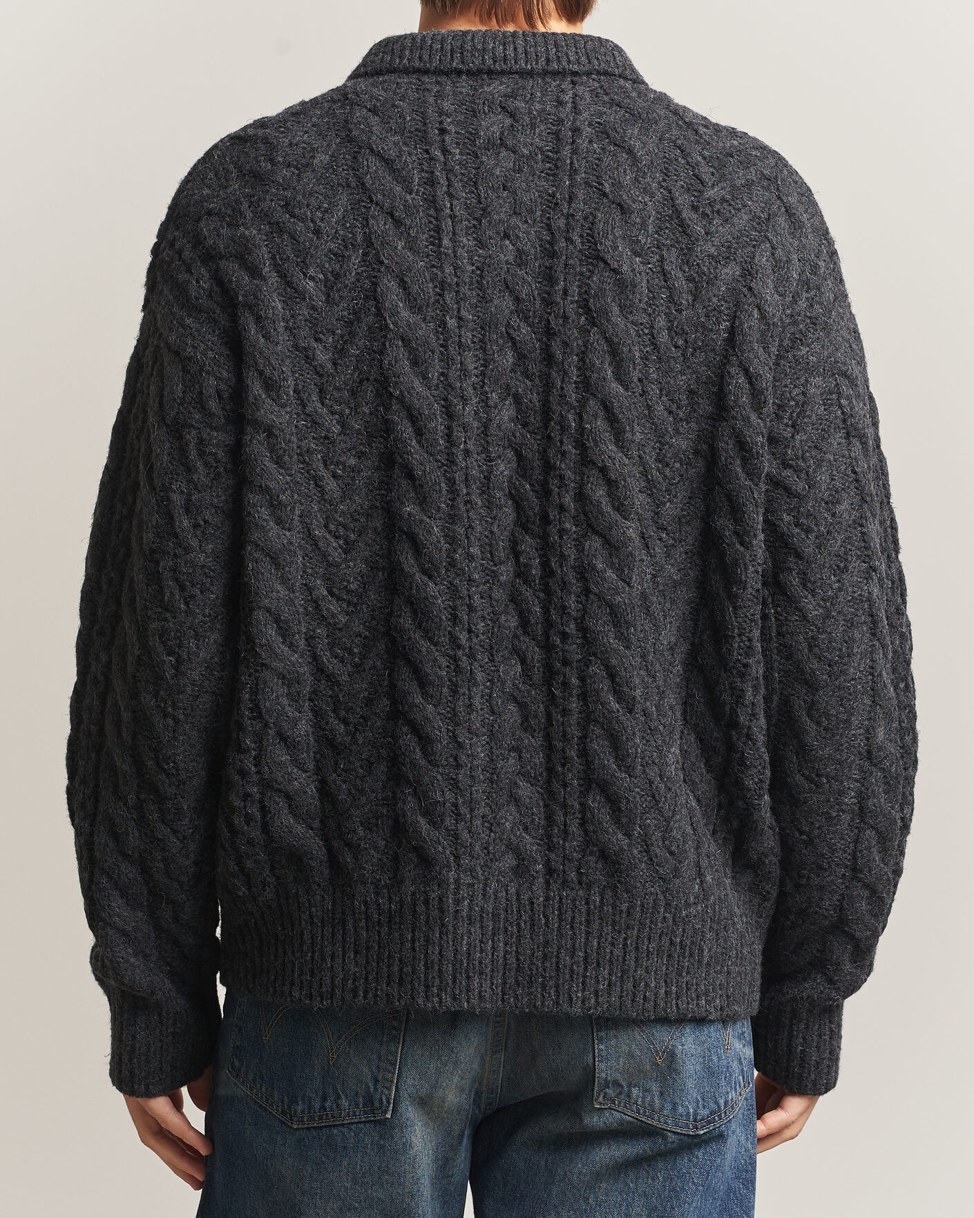 Herre | Gensere | Polo Ralph Lauren | Wool Blend Aran Sweater Hawks Eye Heather