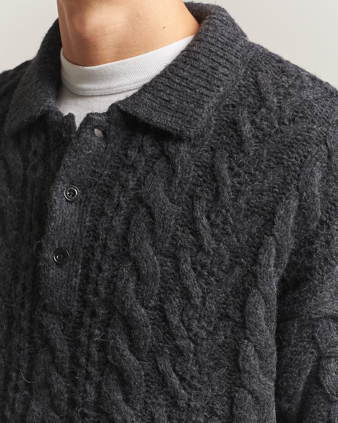 Herre | Gensere | Polo Ralph Lauren | Wool Blend Aran Sweater Hawks Eye Heather