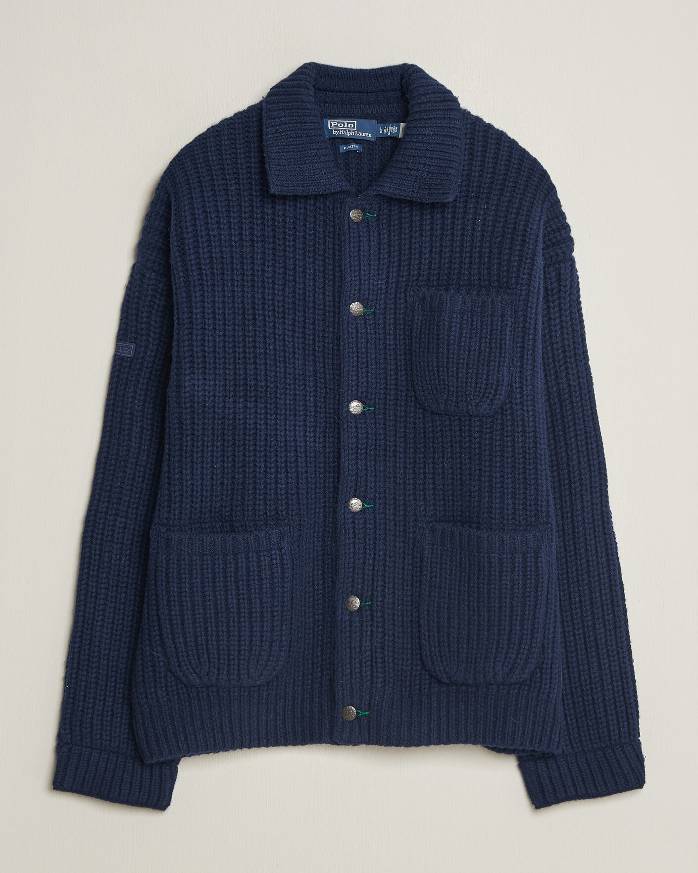 Herre | Gensere | Polo Ralph Lauren | Wool Blend Button Cardigan Blue Stonecrop