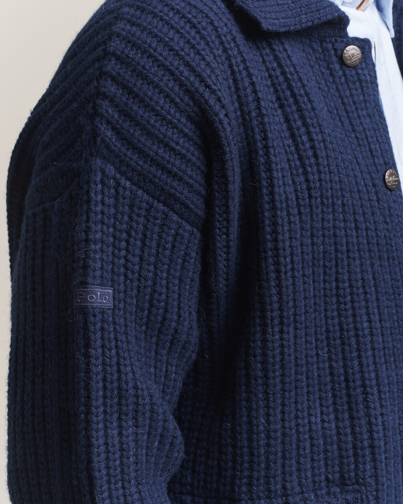 Herre | Gensere | Polo Ralph Lauren | Wool Blend Button Cardigan Blue Stonecrop