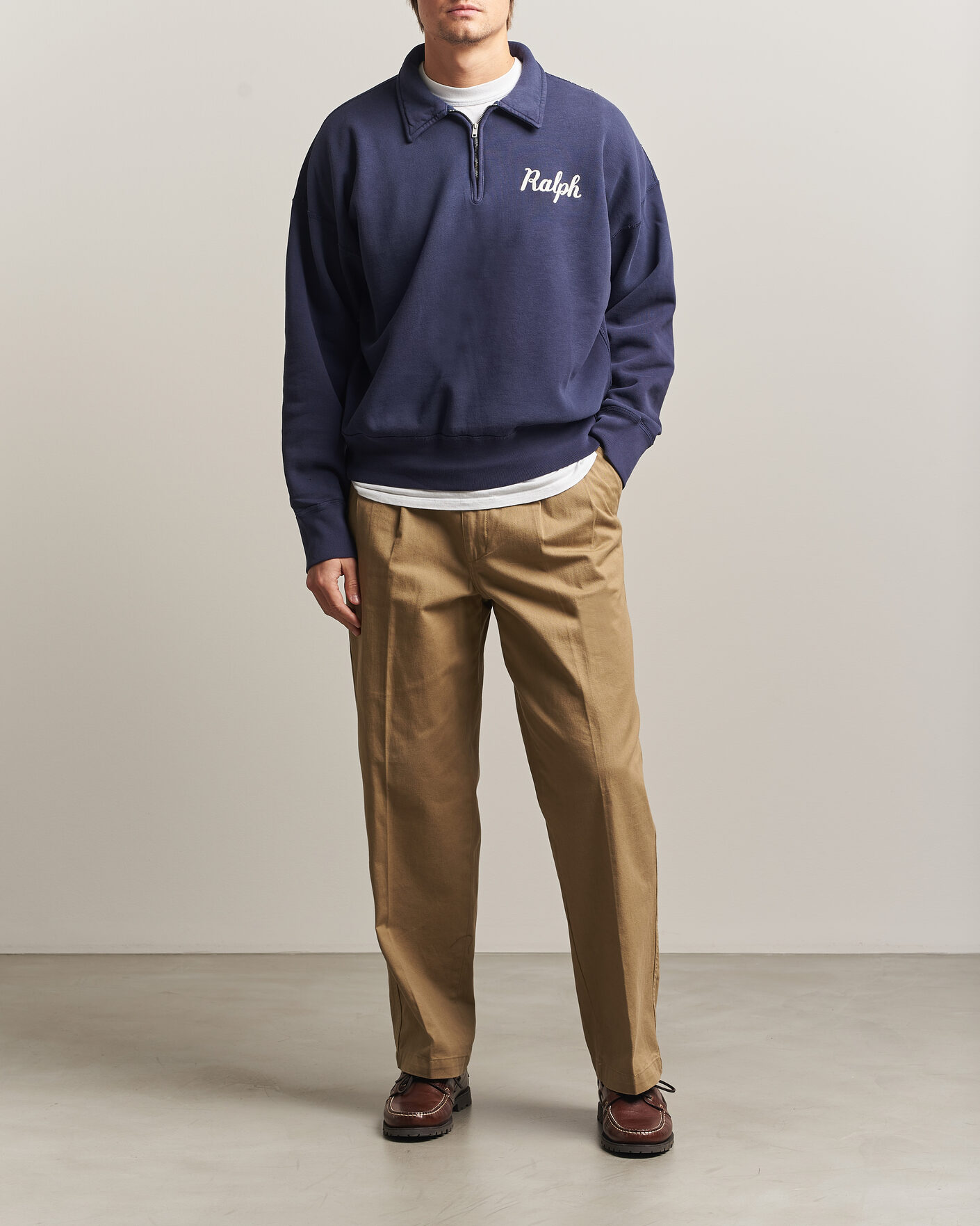 Herre | Gensere | Polo Ralph Lauren | Knit Half Zip Sweatshirt Dark Cobolt