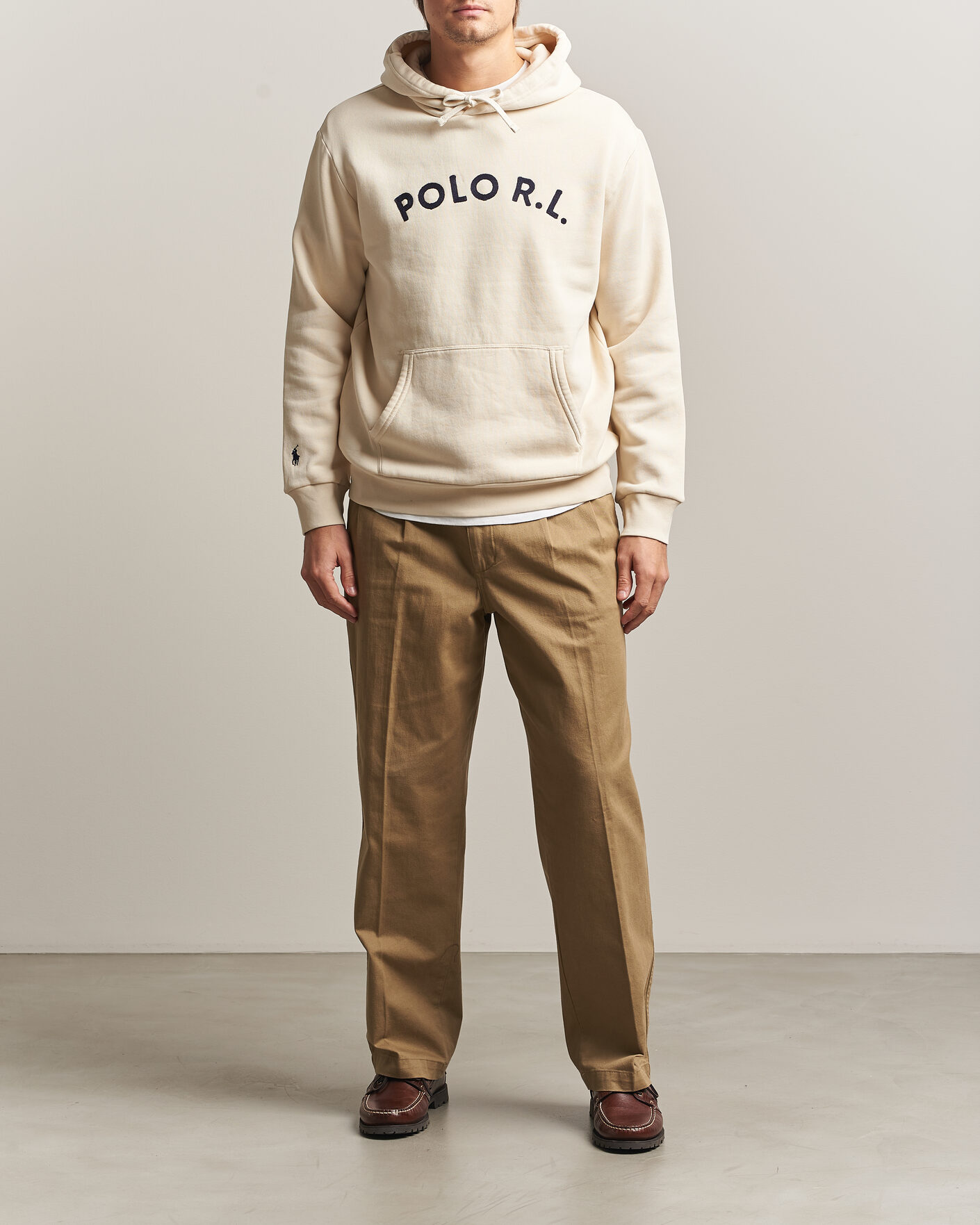 Herre | Gensere | Polo Ralph Lauren | Cotton Chest Logo Hood Andover Cream