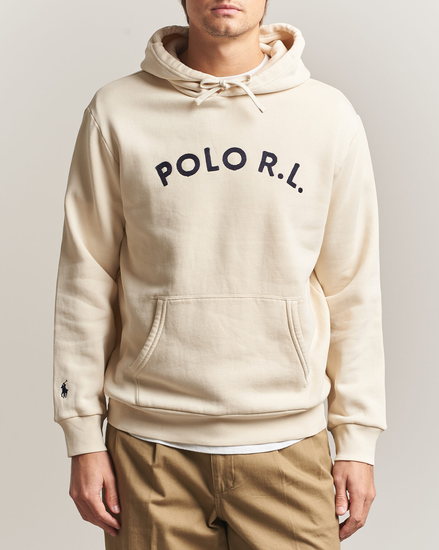 Herre | Gensere | Polo Ralph Lauren | Cotton Chest Logo Hood Andover Cream