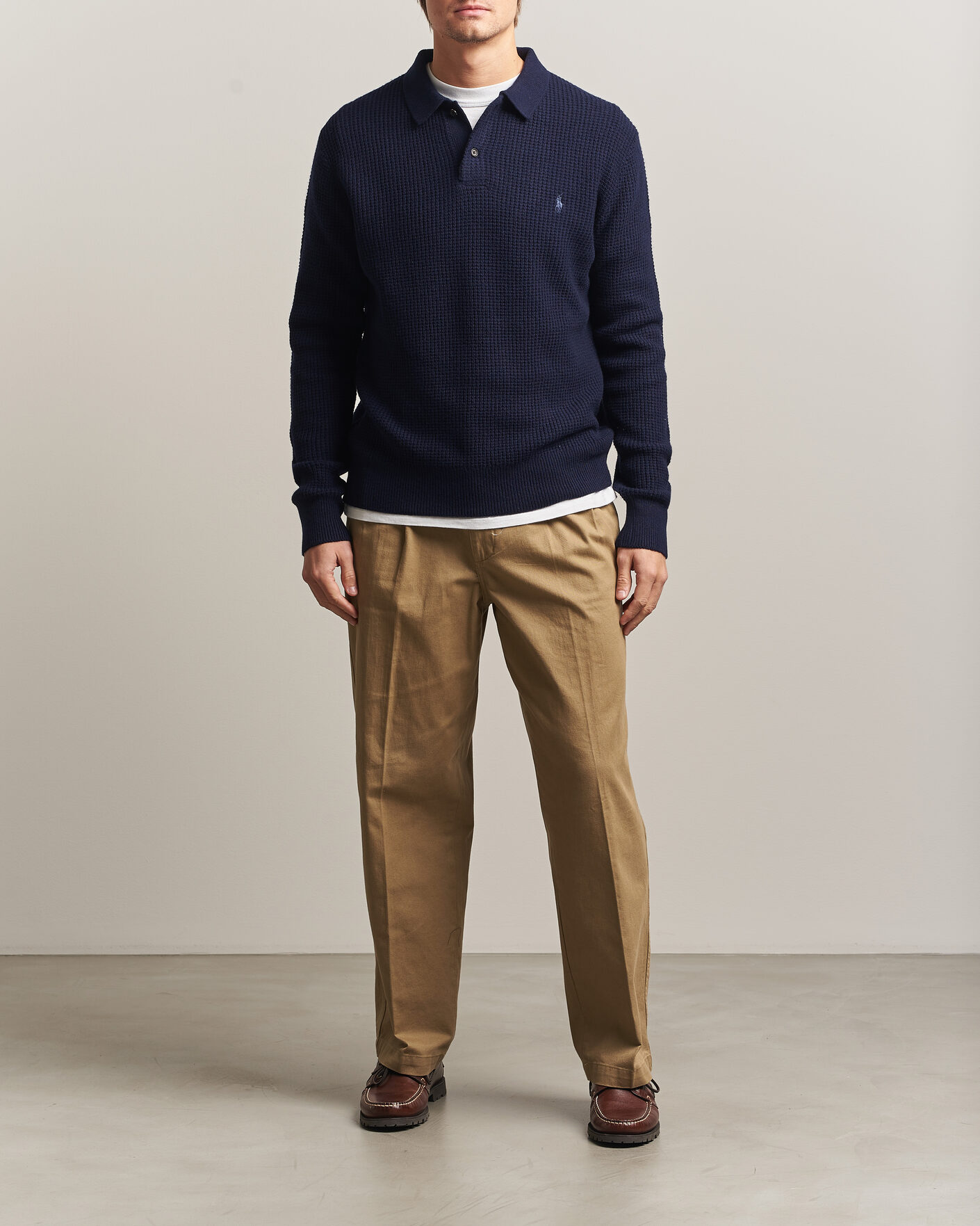 Herre | Gensere | Polo Ralph Lauren | Wool/Cotton Knitted Polo Hunter Navy