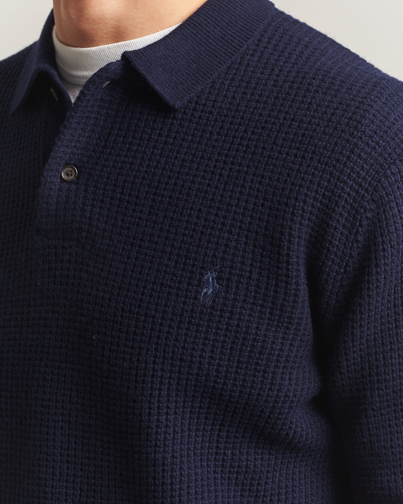 Herre | Gensere | Polo Ralph Lauren | Wool/Cotton Knitted Polo Hunter Navy