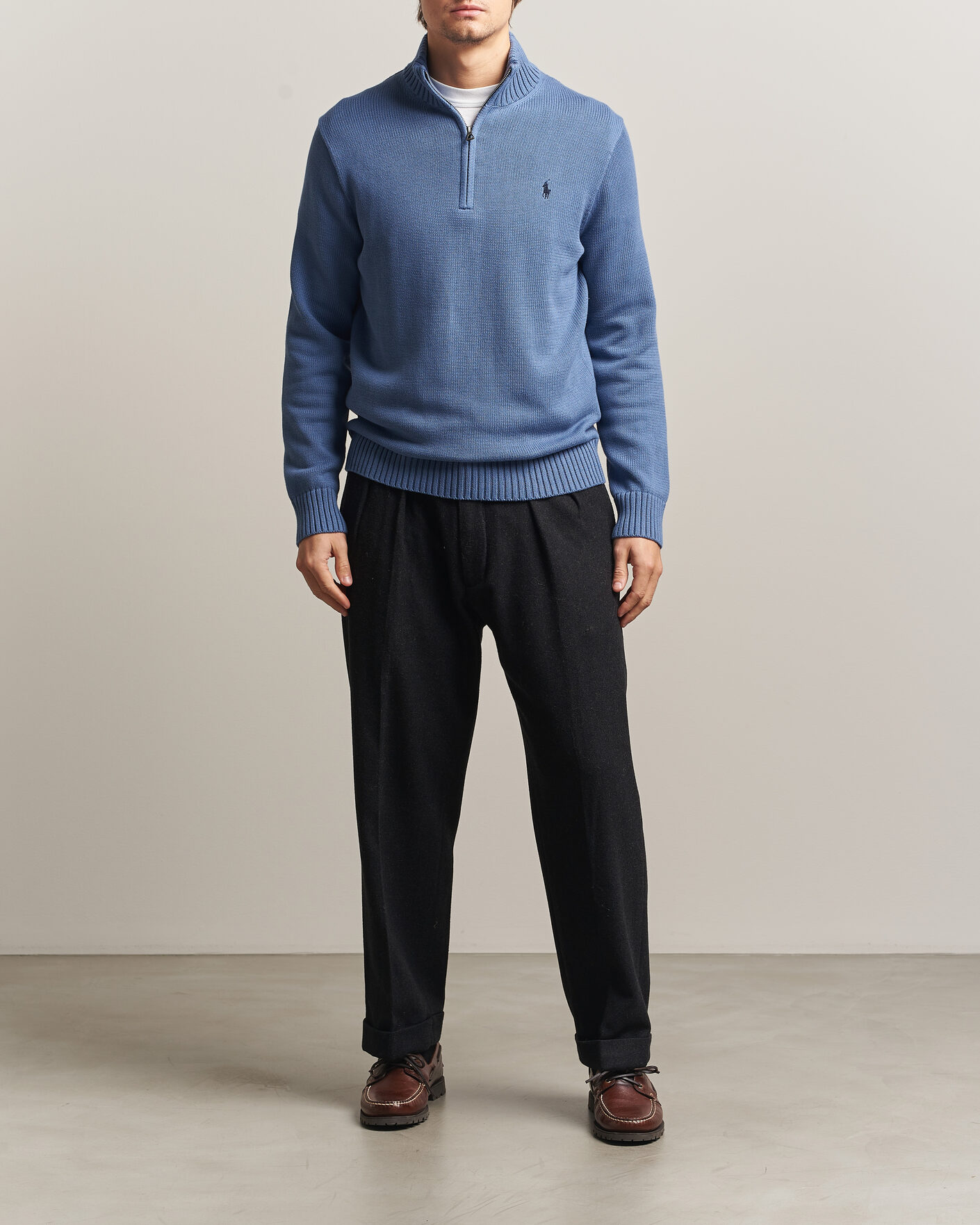 Herre | Gensere | Polo Ralph Lauren | Cotton Half Zip Carson Blue