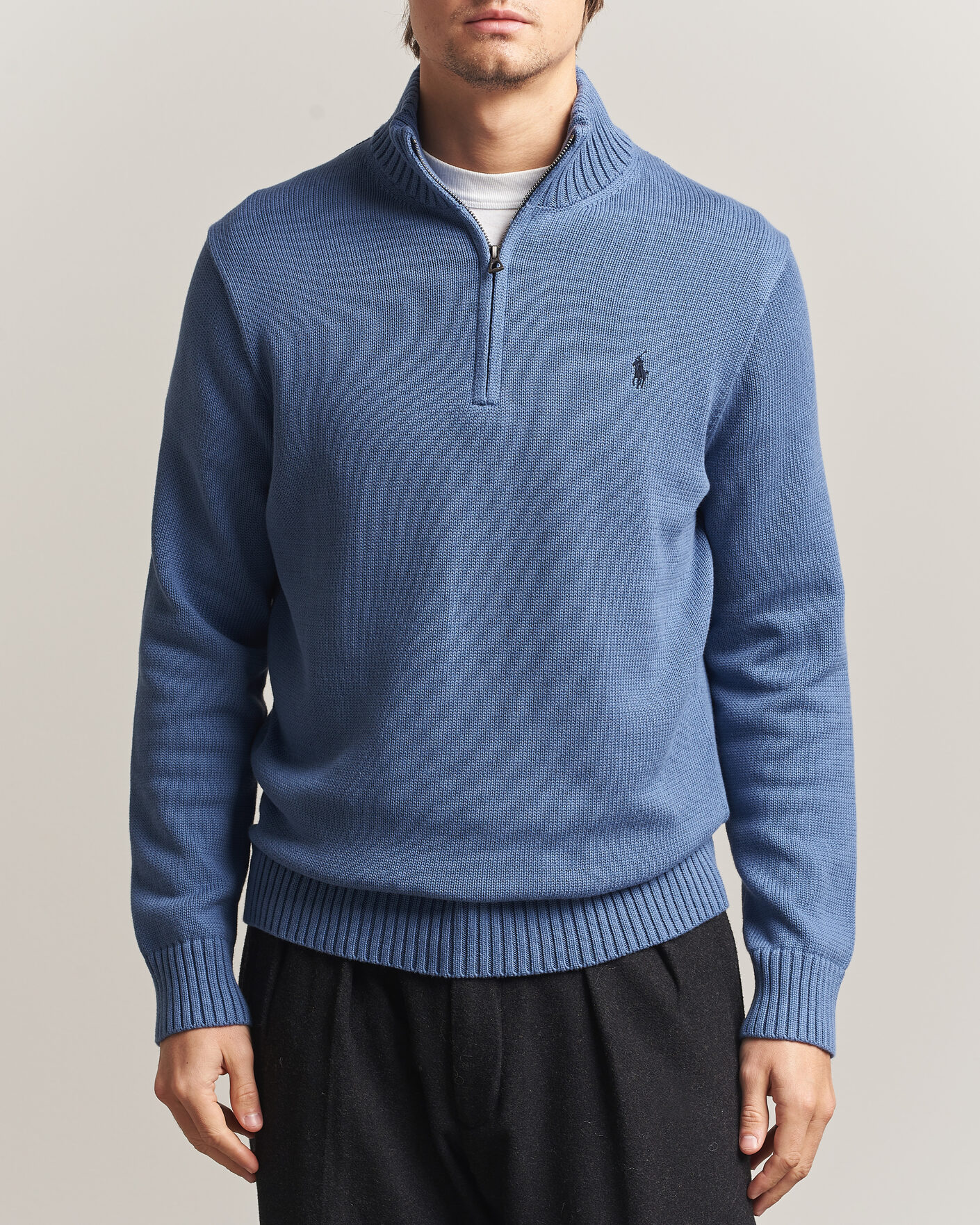 Herre | Gensere | Polo Ralph Lauren | Cotton Half Zip Carson Blue