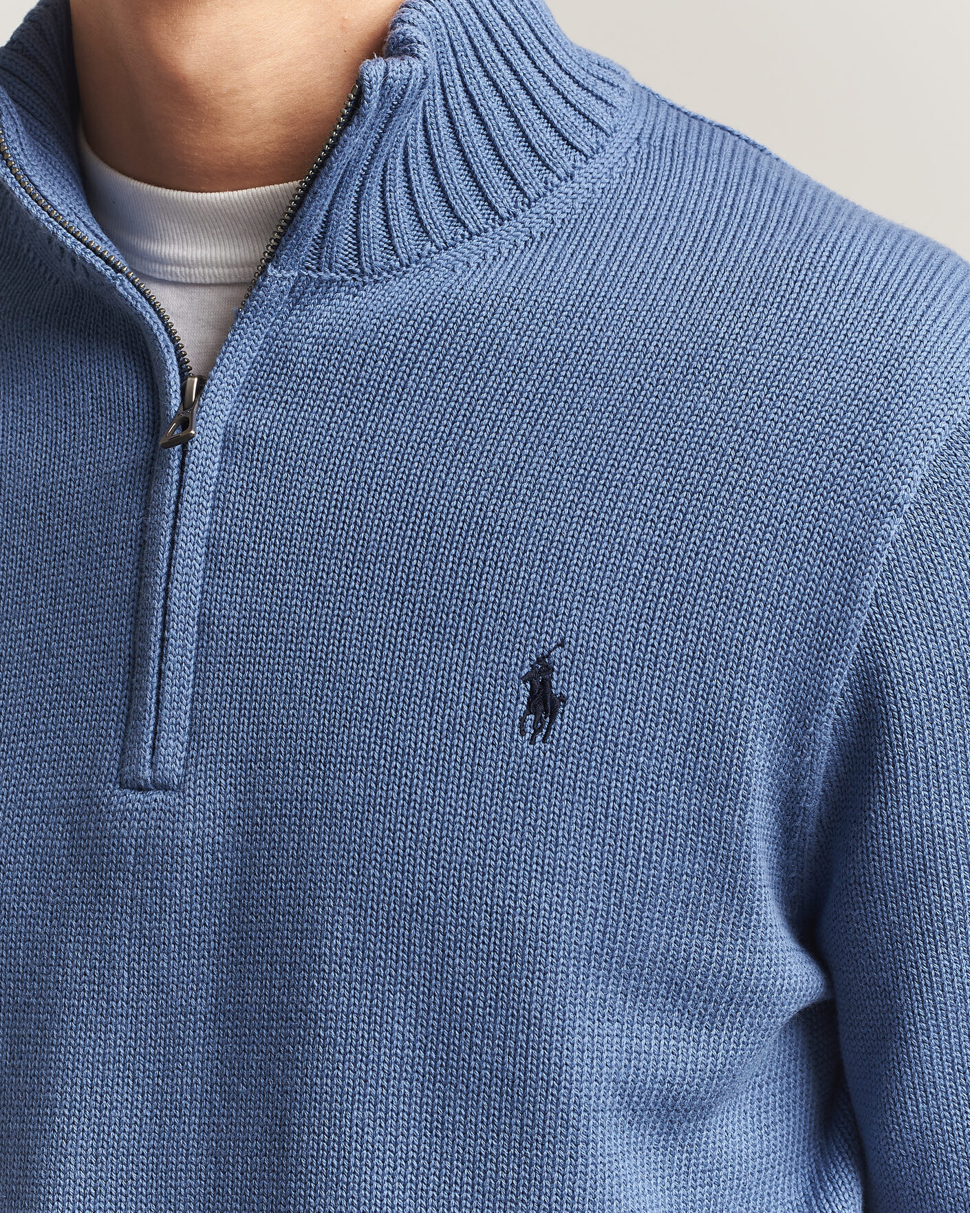 Herre | Gensere | Polo Ralph Lauren | Cotton Half Zip Carson Blue