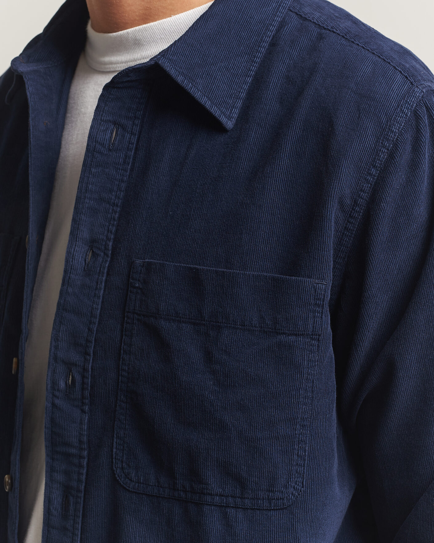 Herre | Skjorter | PS Paul Smith | Casual Fit Corduroy Shirt Navy