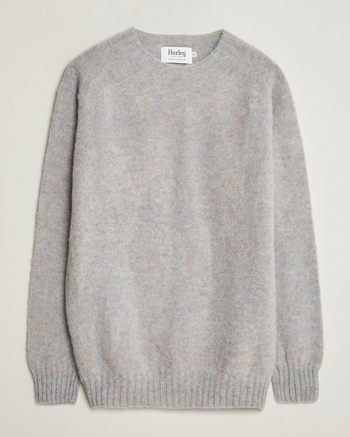 Herre | Gensere | Harley Of Scotland | Brushed Supersoft Lambswool Crewneck Aurora