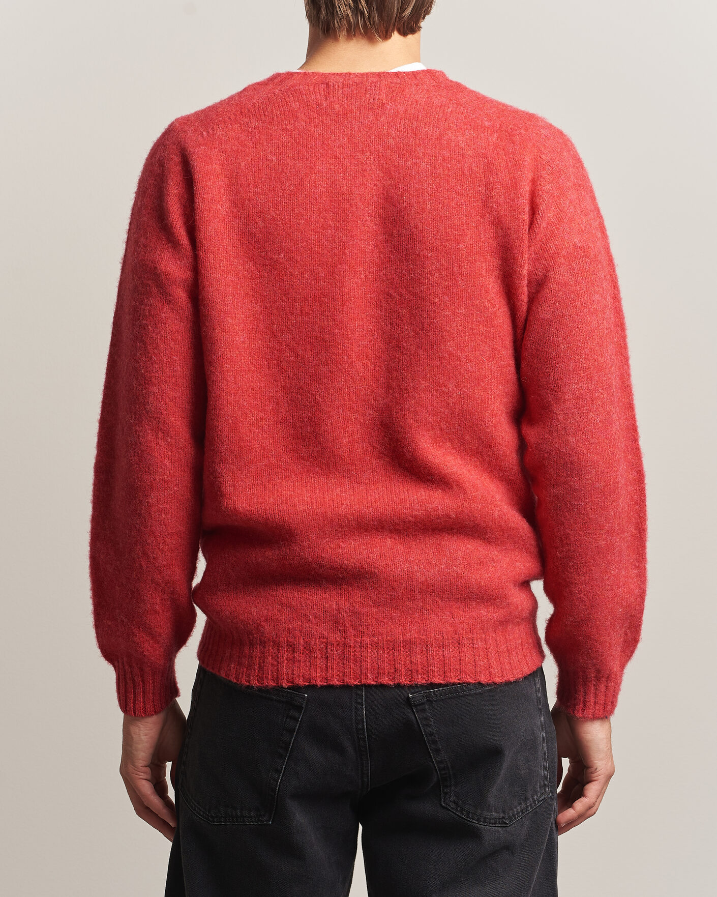 Herre | Gensere | Harley Of Scotland | Brushed Supersoft Lambswool Crewneck Damask