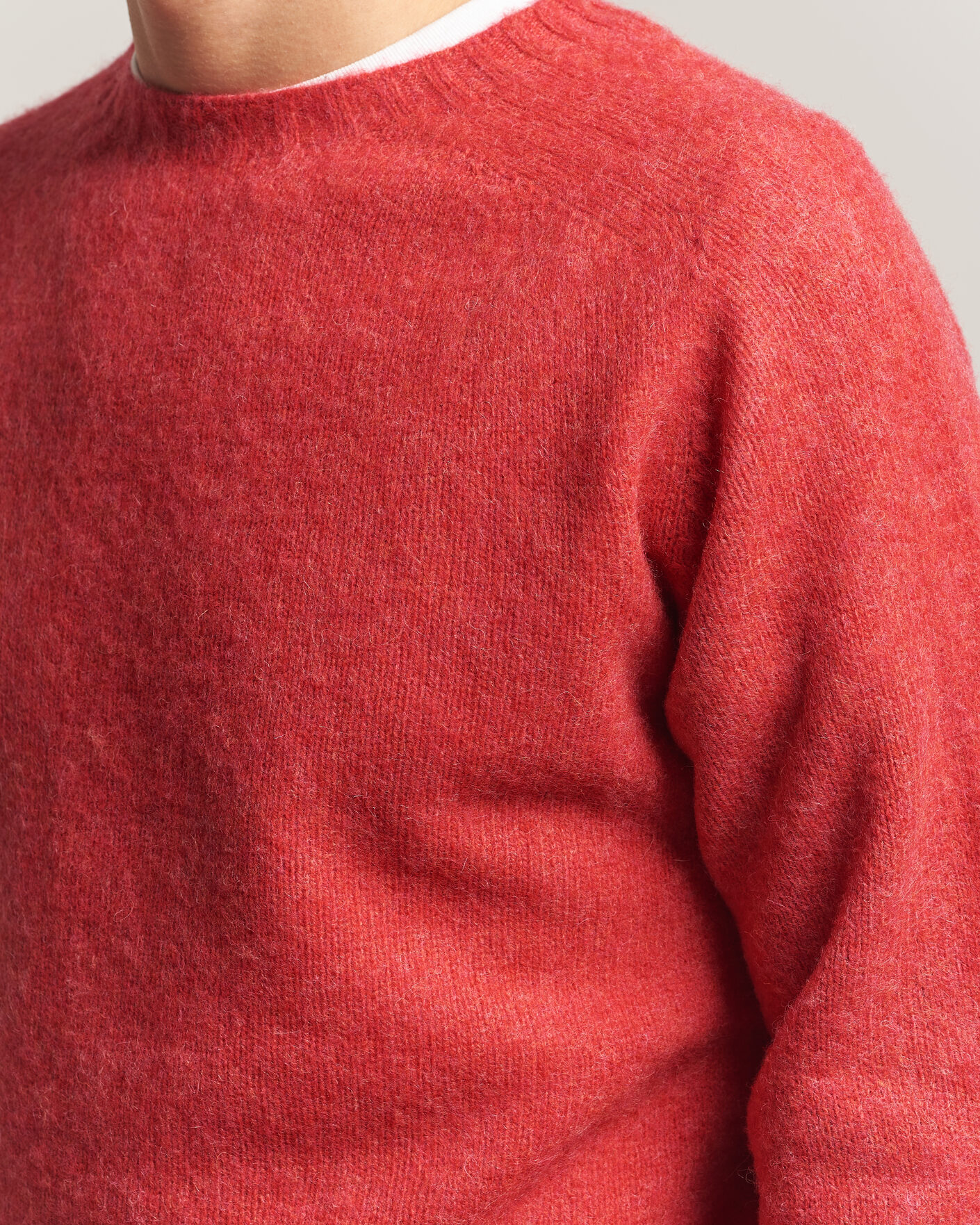 Herre | Gensere | Harley Of Scotland | Brushed Supersoft Lambswool Crewneck Damask