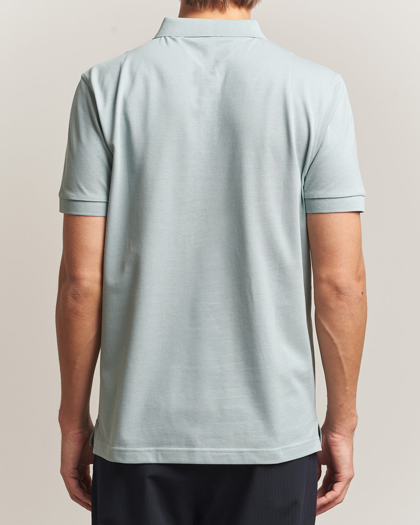 Herre | Pikéer | Sunspel | Short Sleeve Pique Polo Light Green