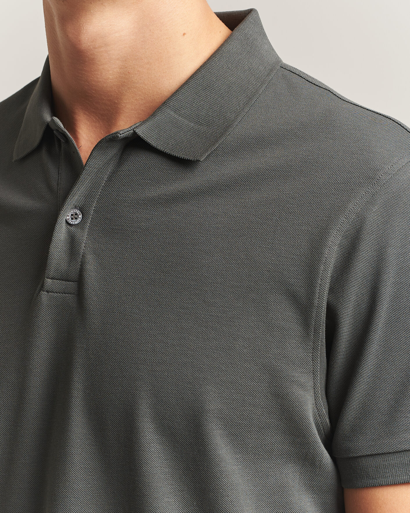 Herre | Pikéer | Sunspel | Short Sleeve Pique Polo Slate Green