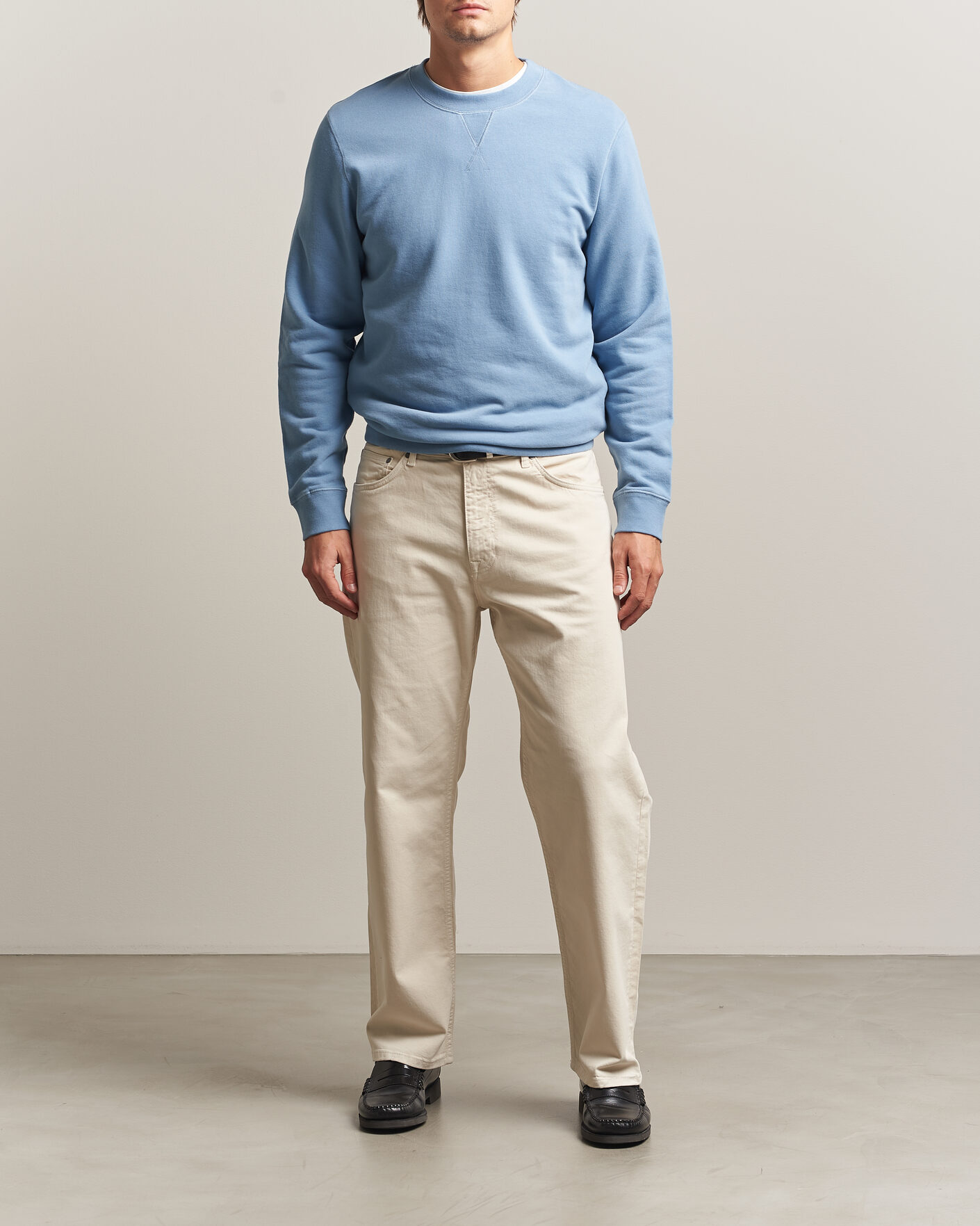 Herre | Gensere | Sunspel | Loopback Sweatshirt Studio Blue