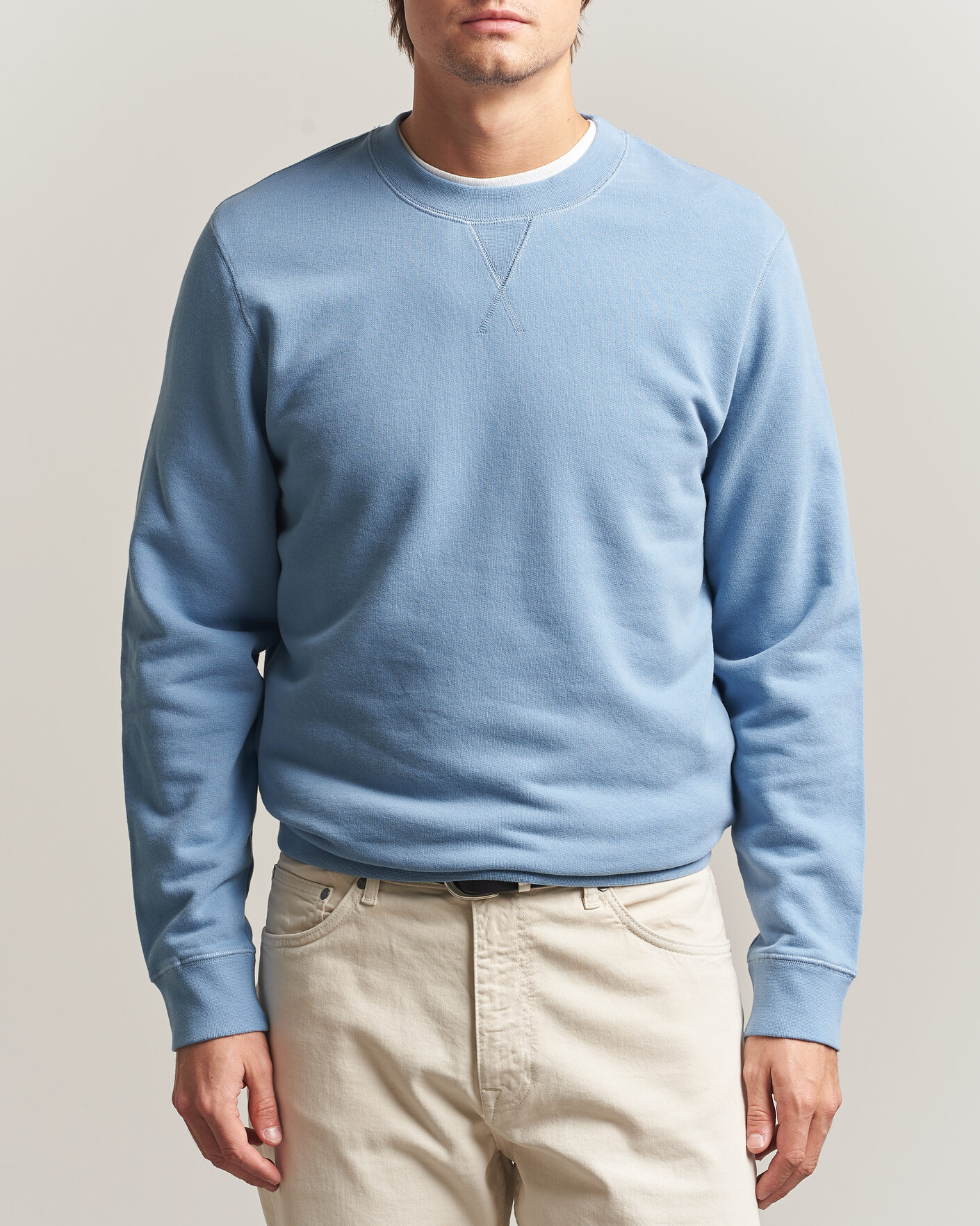 Herre | Gensere | Sunspel | Loopback Sweatshirt Studio Blue