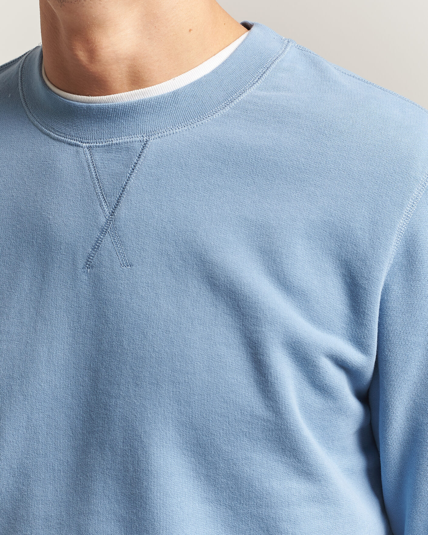 Herre | Gensere | Sunspel | Loopback Sweatshirt Studio Blue