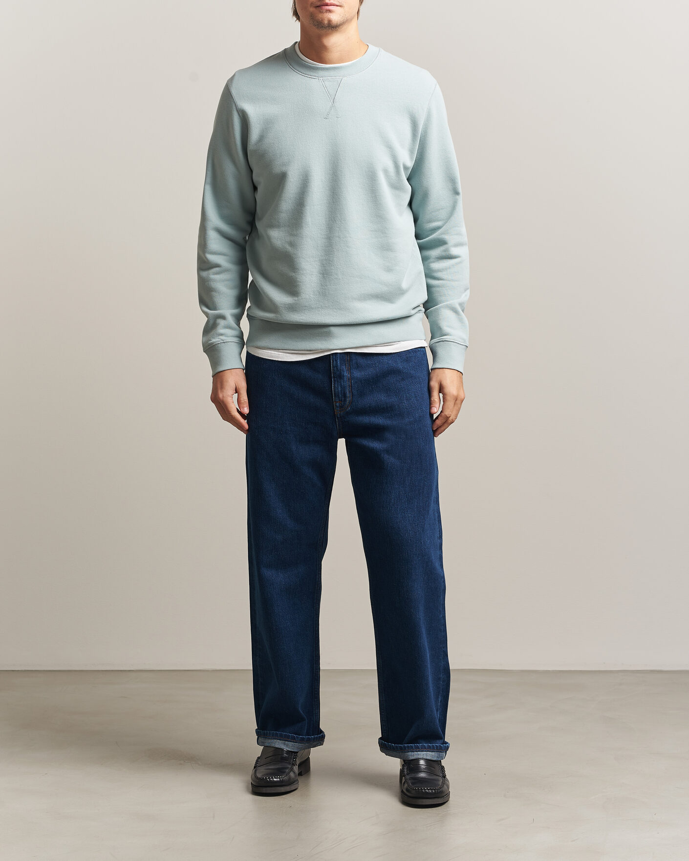 Herre | Gensere | Sunspel | Loopback Sweatshirt Light Green