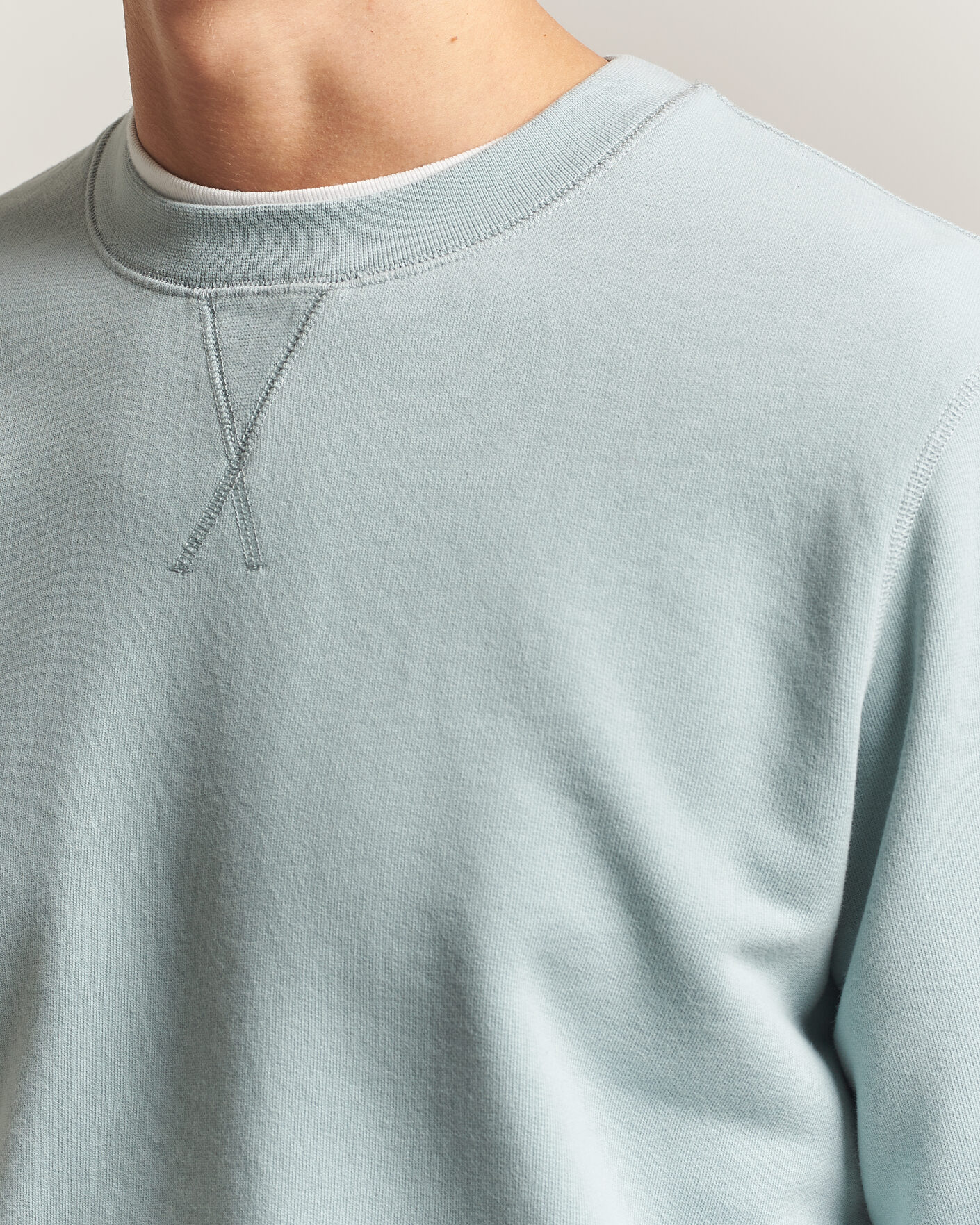 Herre | Gensere | Sunspel | Loopback Sweatshirt Light Green