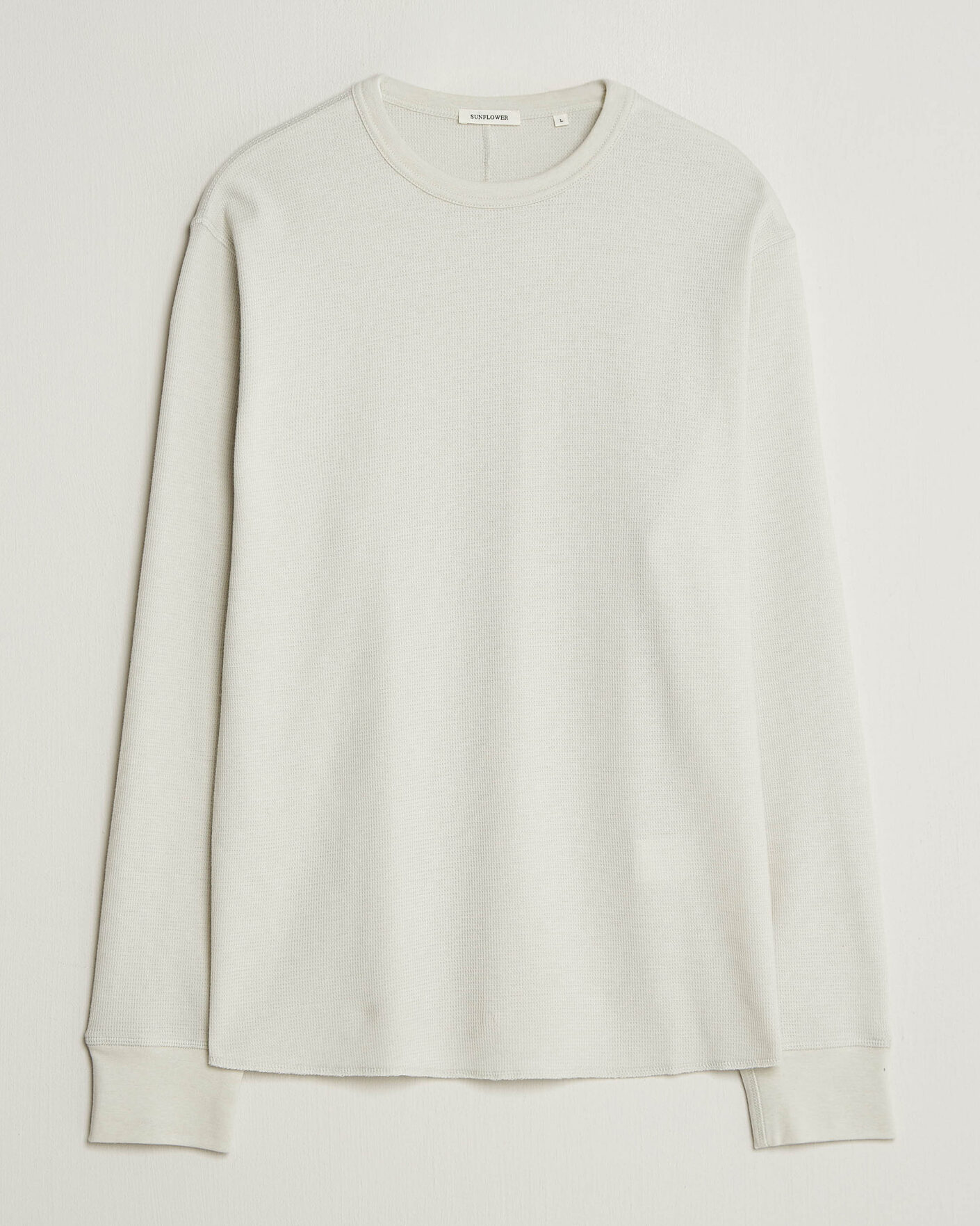 Herre | T-Shirts | Sunflower | Wool Waffle Long Sleeve T-Shirt Kit White