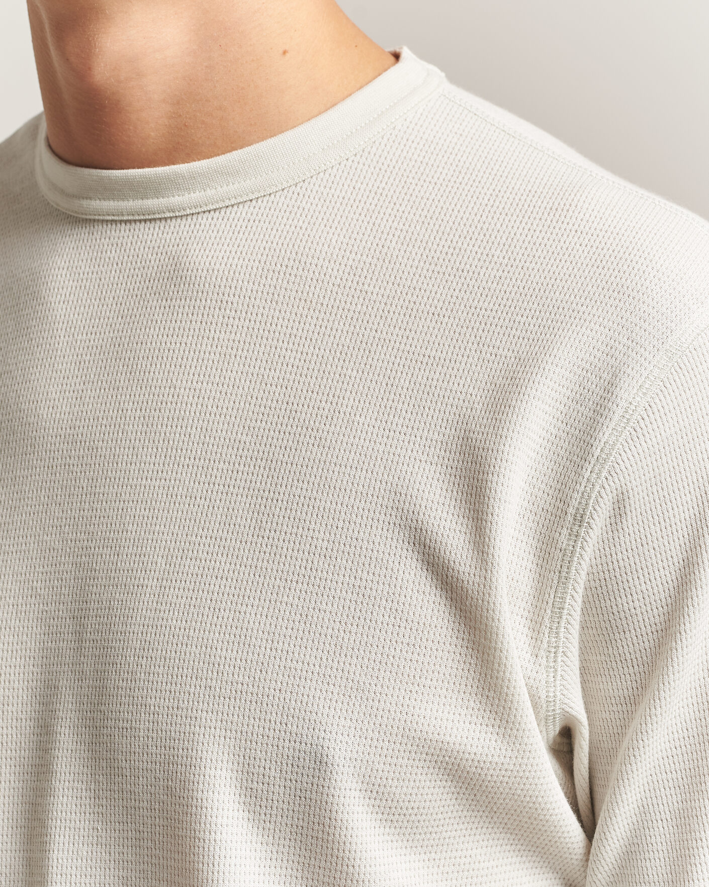 Herre | T-Shirts | Sunflower | Wool Waffle Long Sleeve T-Shirt Kit White