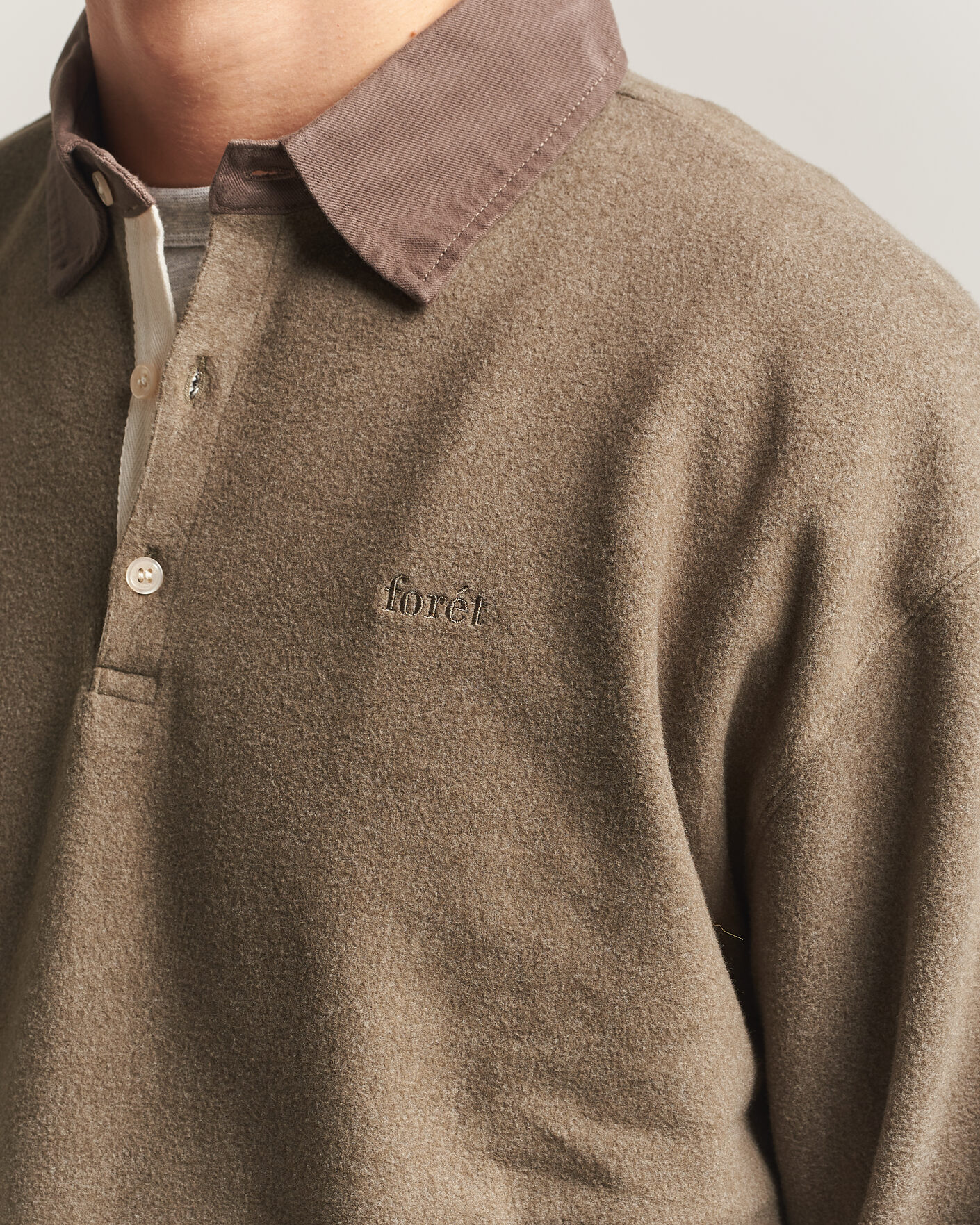 Herre | Gensere | Forét | Herb Brushed Rugby Washed Brown