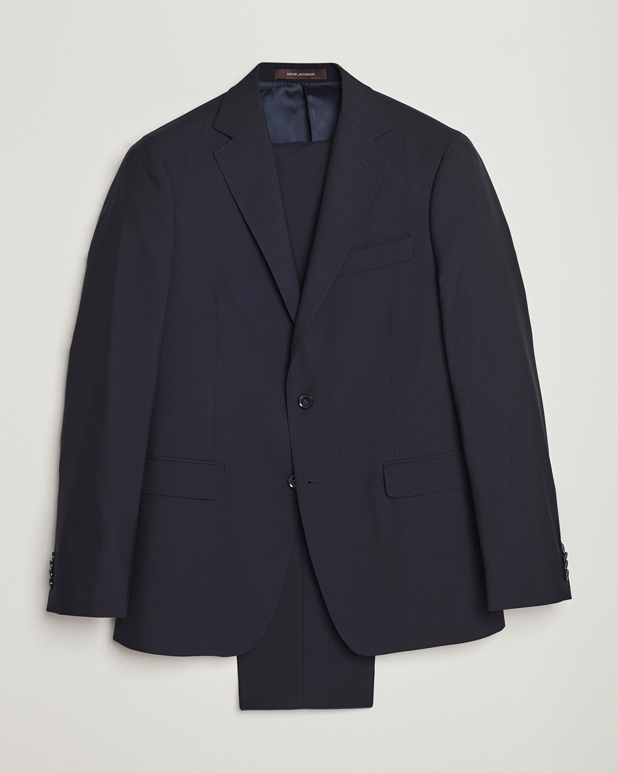 Herre | Dresser | Oscar Jacobson | Falk Wool Suit Navy