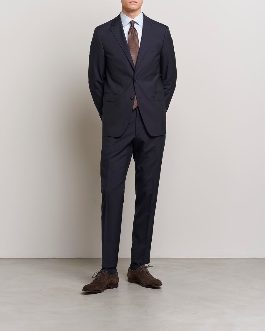 Herre | Dresser | Oscar Jacobson | Falk Wool Suit Navy