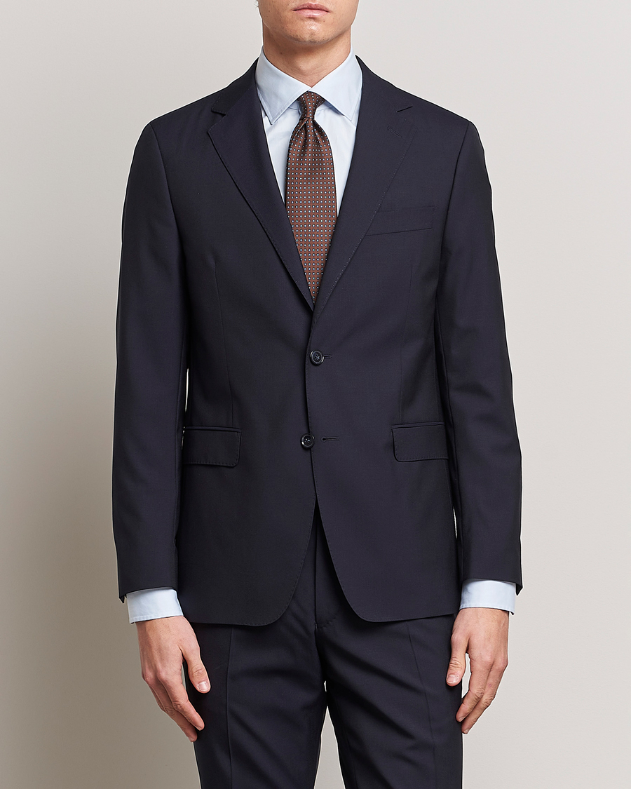 Men | Suits | Oscar Jacobson | Falk Wool Suit Navy