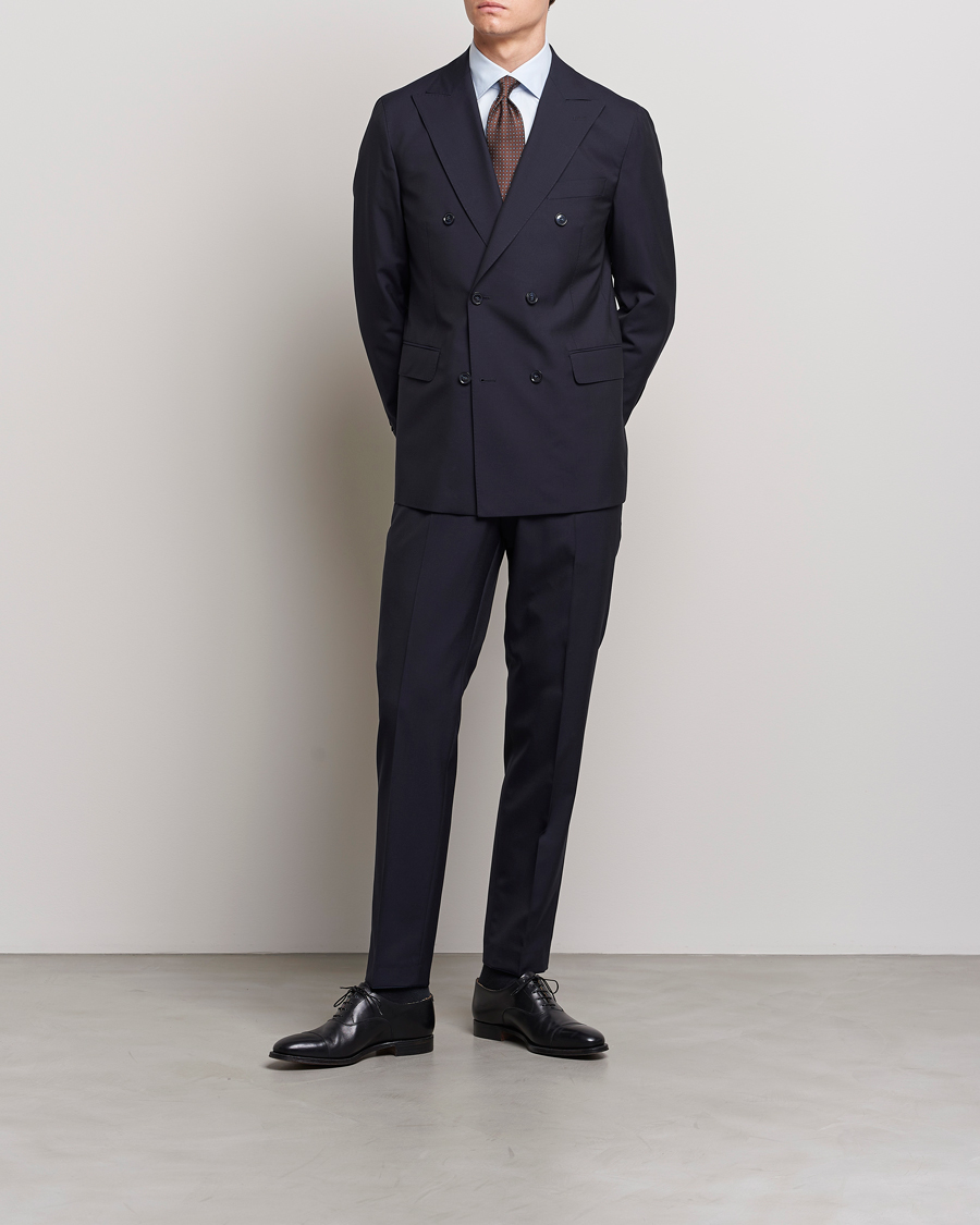 Men | Suits | Oscar Jacobson | Farris Wool Suit Navy