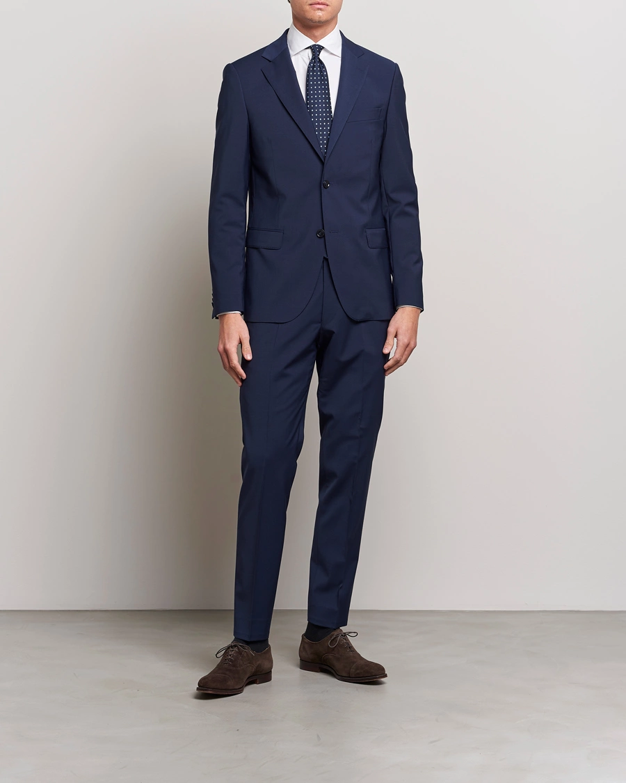 Herre | Dresser | Oscar Jacobson | Edmund Wool Suit Mid Blue