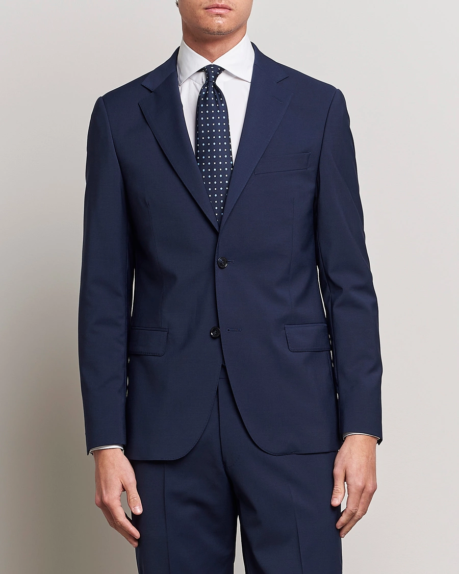 Herr |  | Oscar Jacobson | Edmund Wool Suit Mid Blue
