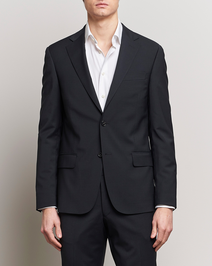 Herre |  | Oscar Jacobson | Edmund Wool Stretch Suit Black