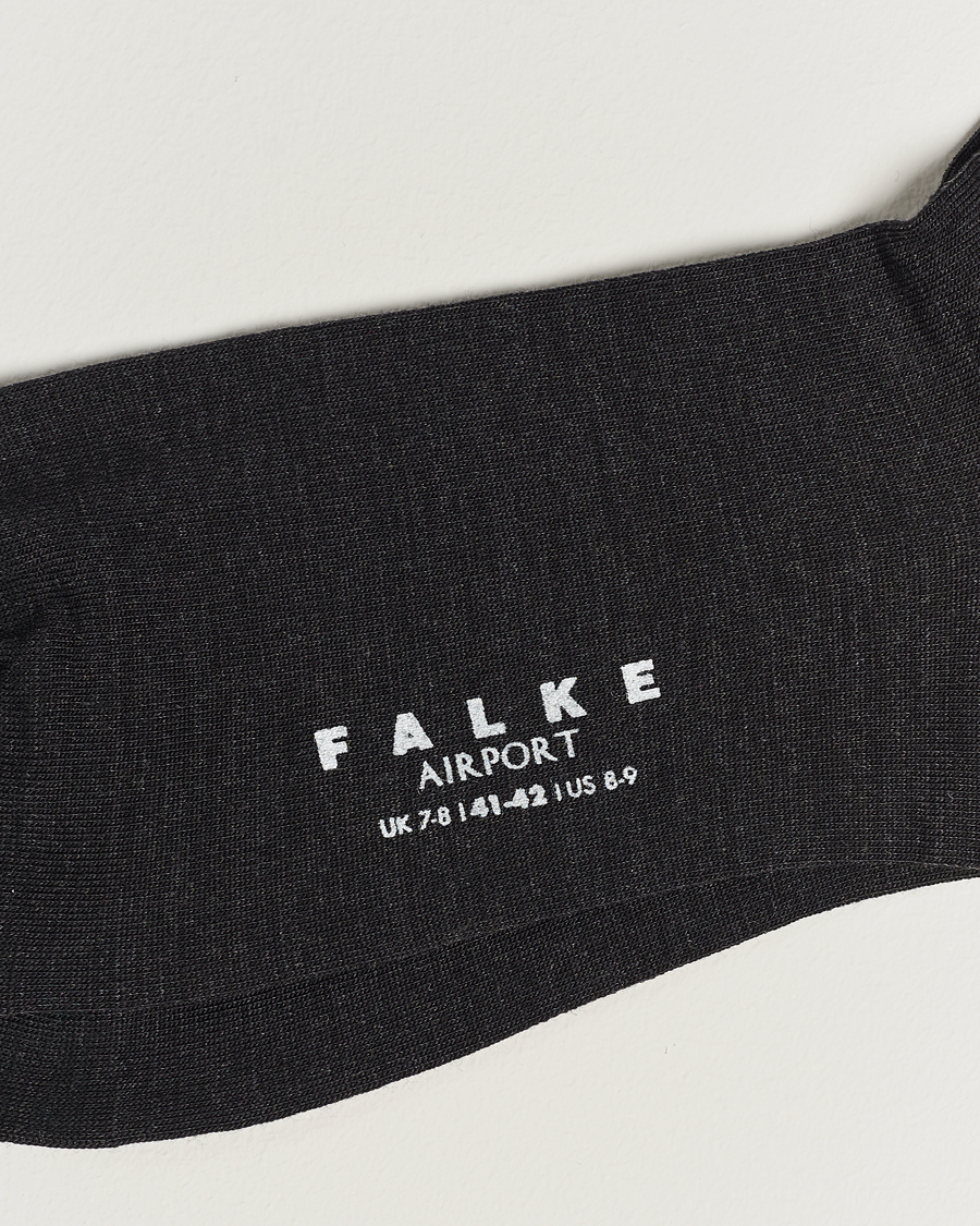 Herre |  | Falke | 3-pack Airport Socks Anthracite Melange