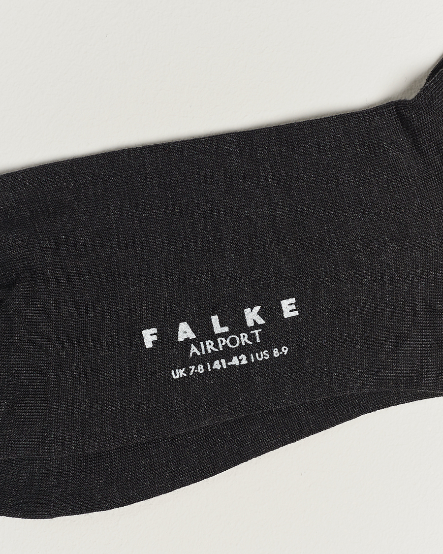 Herre | Undertøy | Falke | 3-pack Airport Socks Anthracite Melange