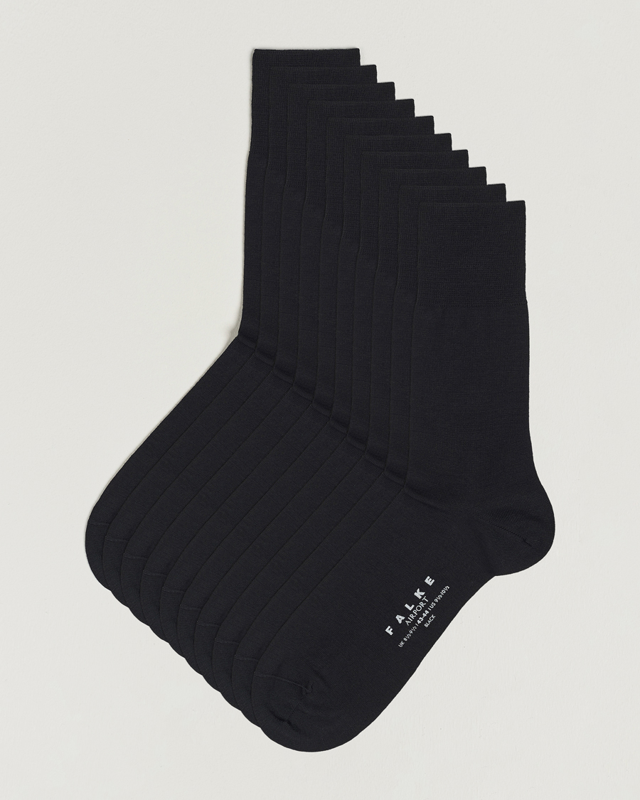 Herre |  | Falke | 10-Pack Airport Socks Black