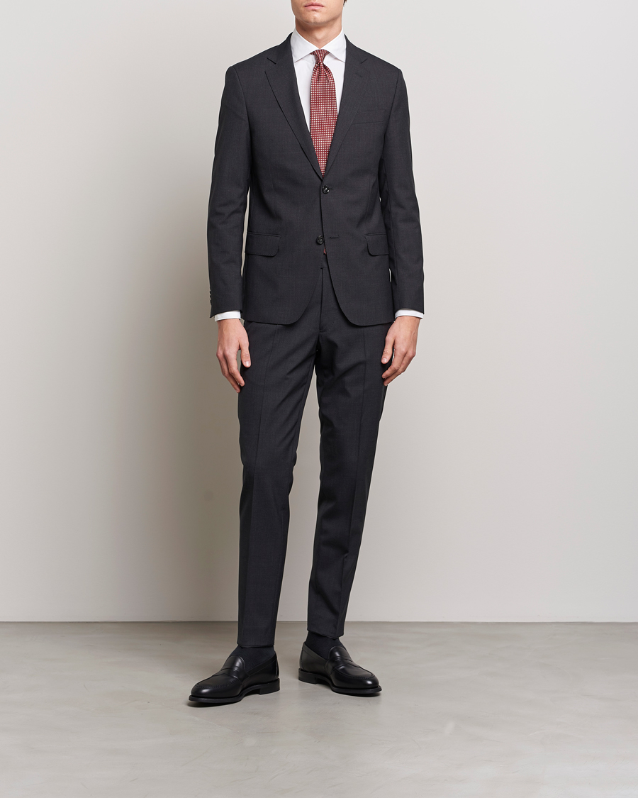 Men | Suits | Oscar Jacobson | Edmund Wool Suit Grey