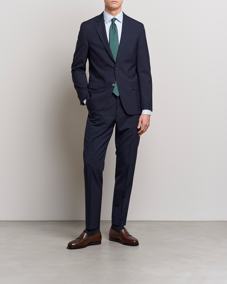 Men | Oscar Jacobson | Oscar Jacobson | Edmund Wool Suit Blue