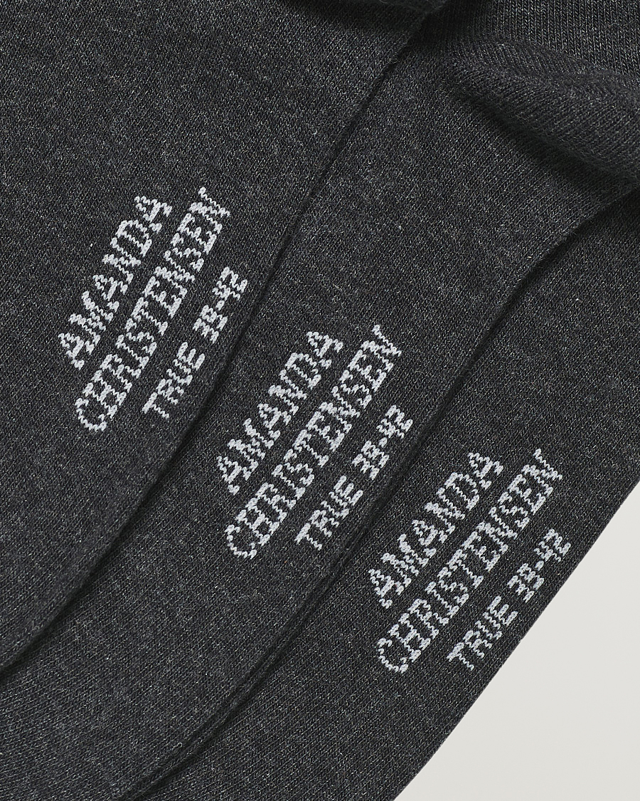 Herre | Undertøy | Amanda Christensen | 6-Pack True Cotton Socks Antrachite Melange