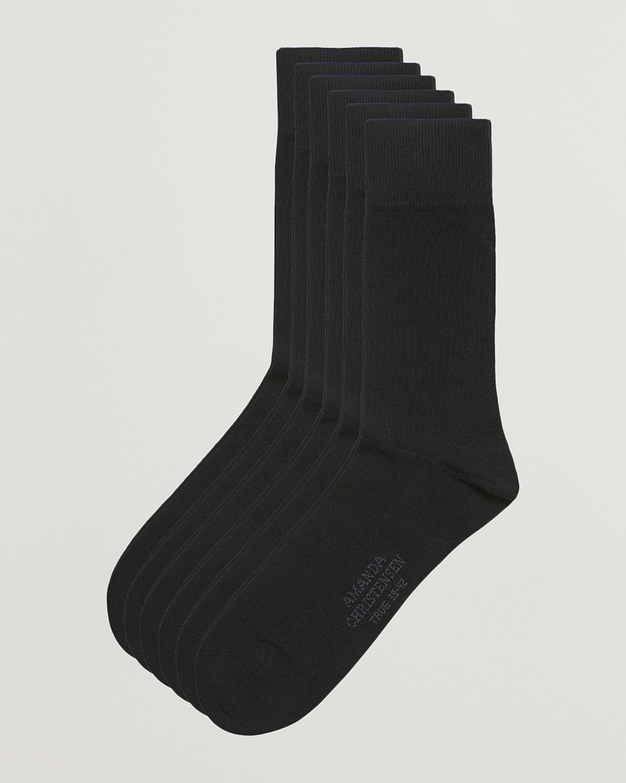 Herre | Undertøy | Amanda Christensen | 6-Pack True Cotton Socks Black