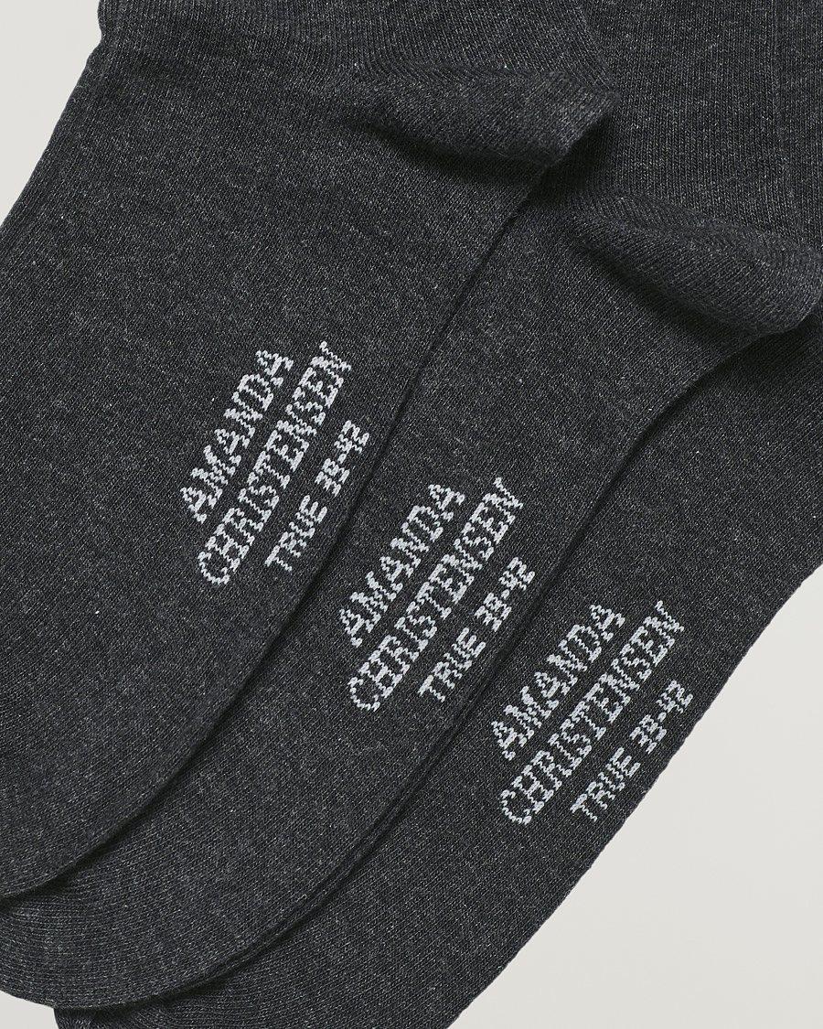 Herre | Undertøy | Amanda Christensen | 9-Pack True Cotton Socks Antrachite Melange